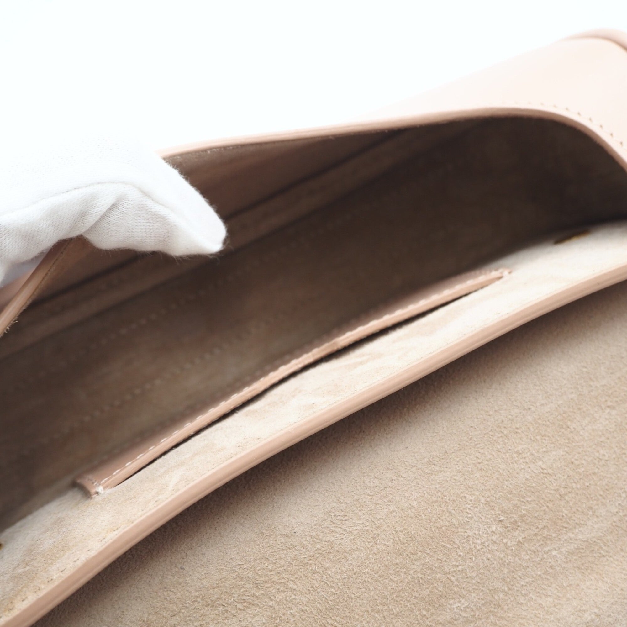 Christian Dior Pink Beige Leather Shoulder Bag (Pre-Owned)