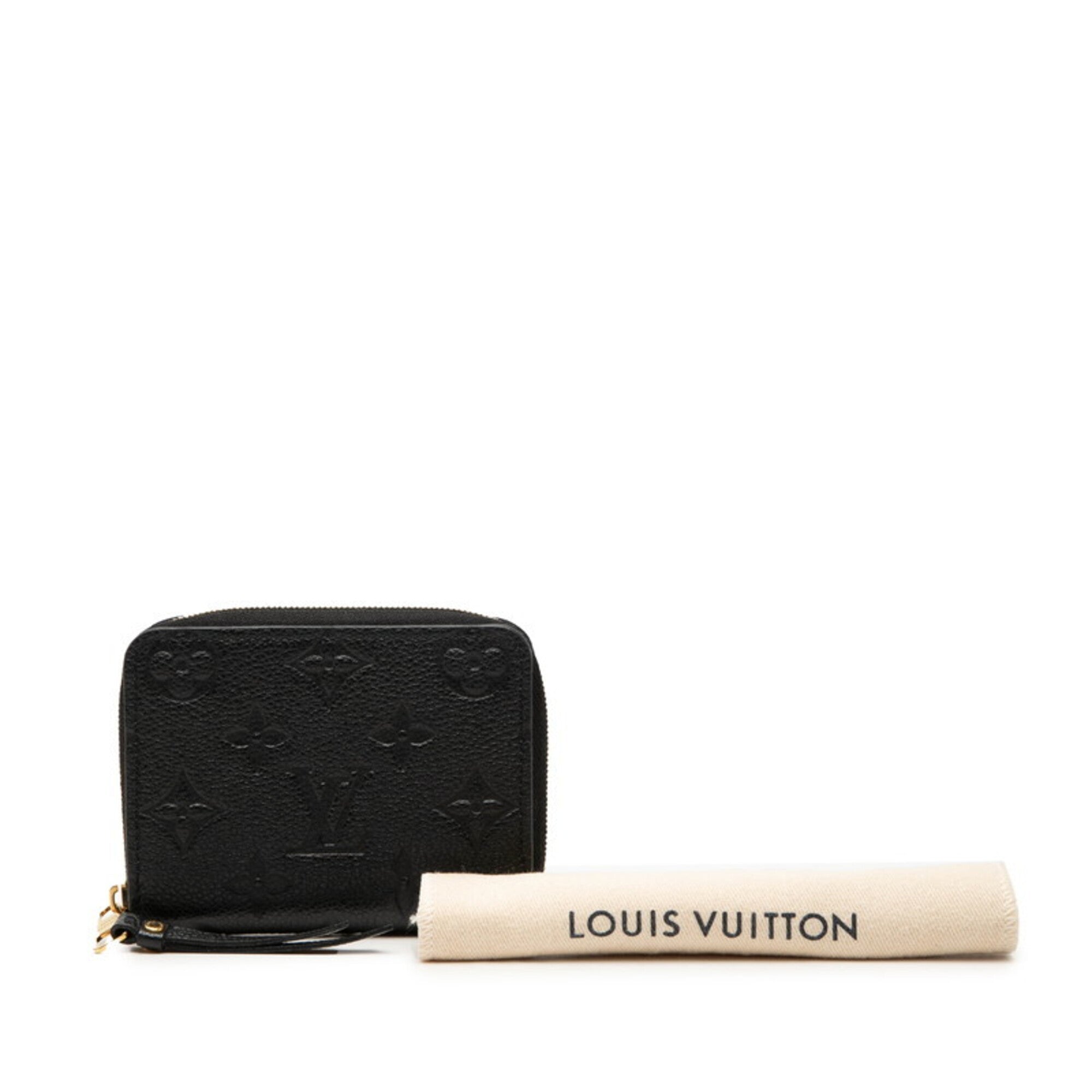 Louis Vuitton Black Noir Leather Coin Purse/Coin Case (Pre-Owned)