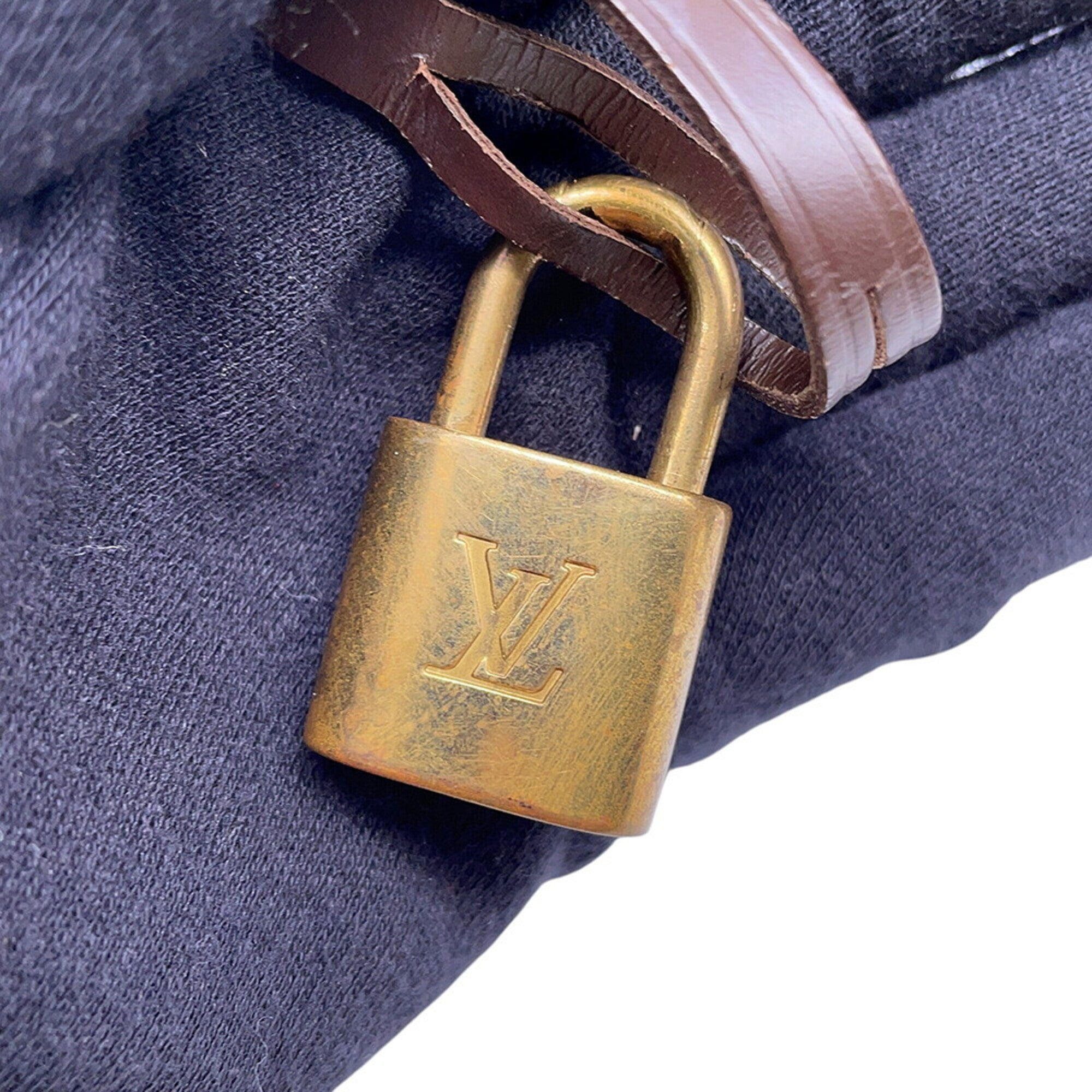 Louis Vuitton Red Color Damier Canvas Handbag (Pre-Owned)