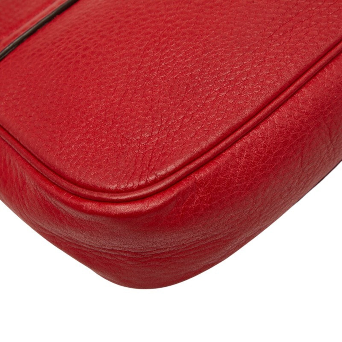 Gucci Red Color Leather Shoulder Bag (Pre-Owned)