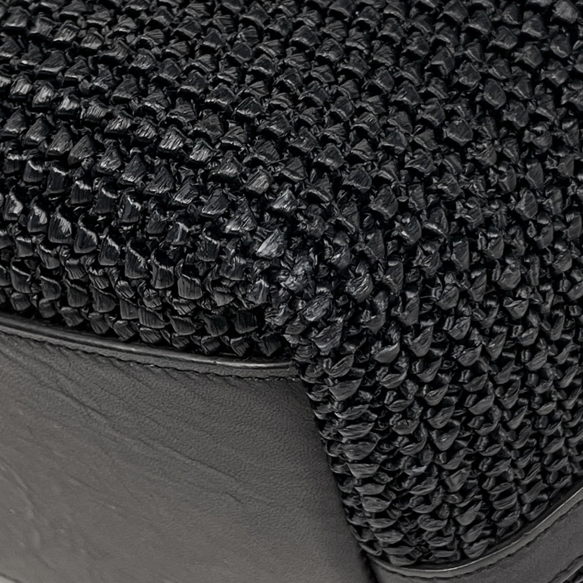 Saint Laurent Black Fabric Leather Tote Bag (Pre-Owned)