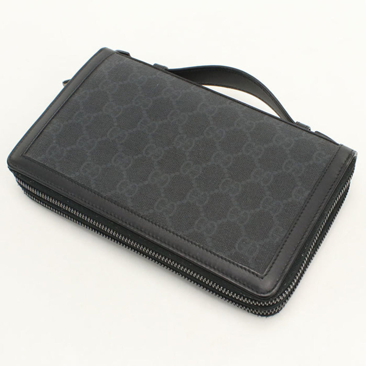 Gucci Black Pvc Long Wallet (Bi-Fold) (Pre-Owned)