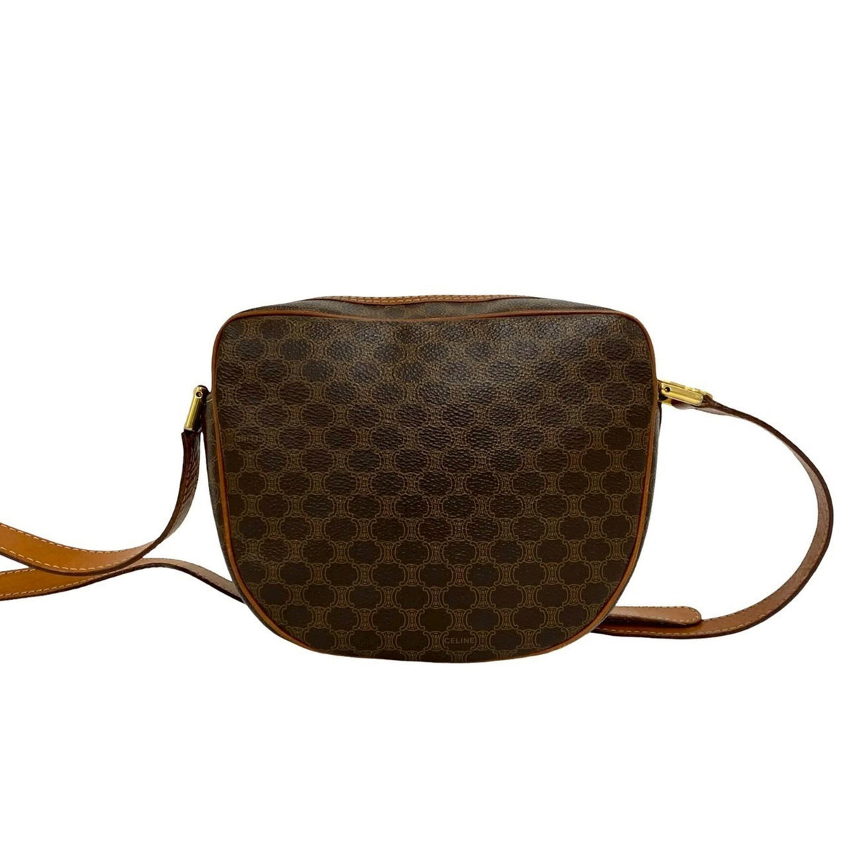 Celine Brown Leather Pvc Pochette Shoulder Bag (Pre-Owned)