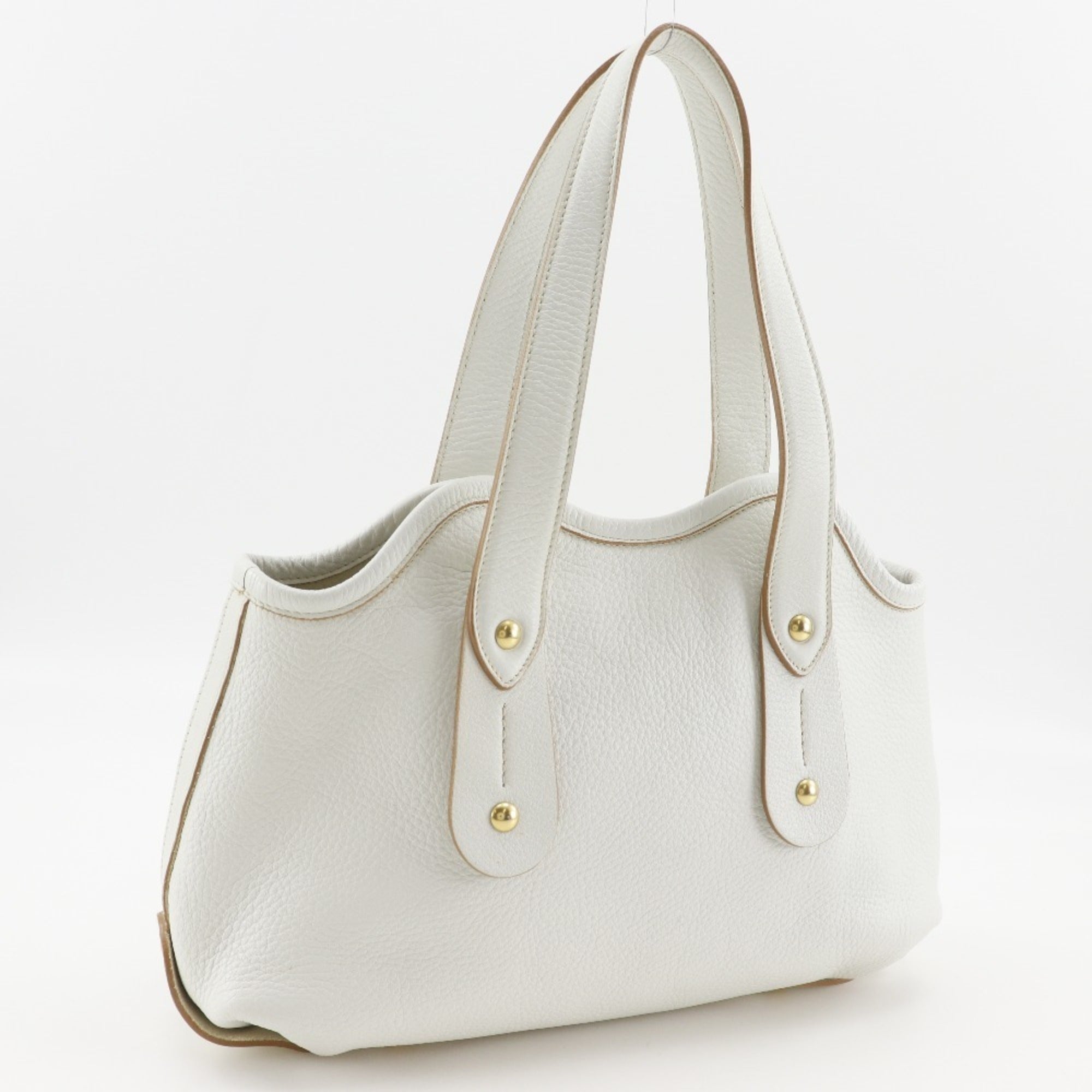 Salvatore Ferragamo White Leather Tote Bag (Pre-Owned)