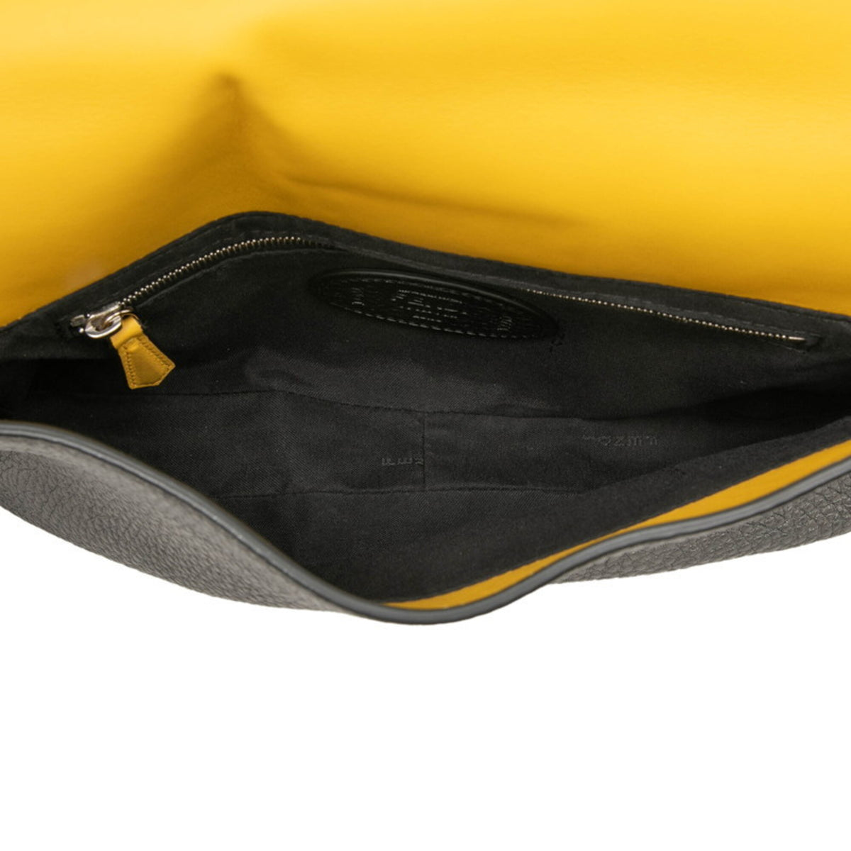 Fendi Selleria Gray Leather Shoulder Bag Sling Bag (Pre-Owned)