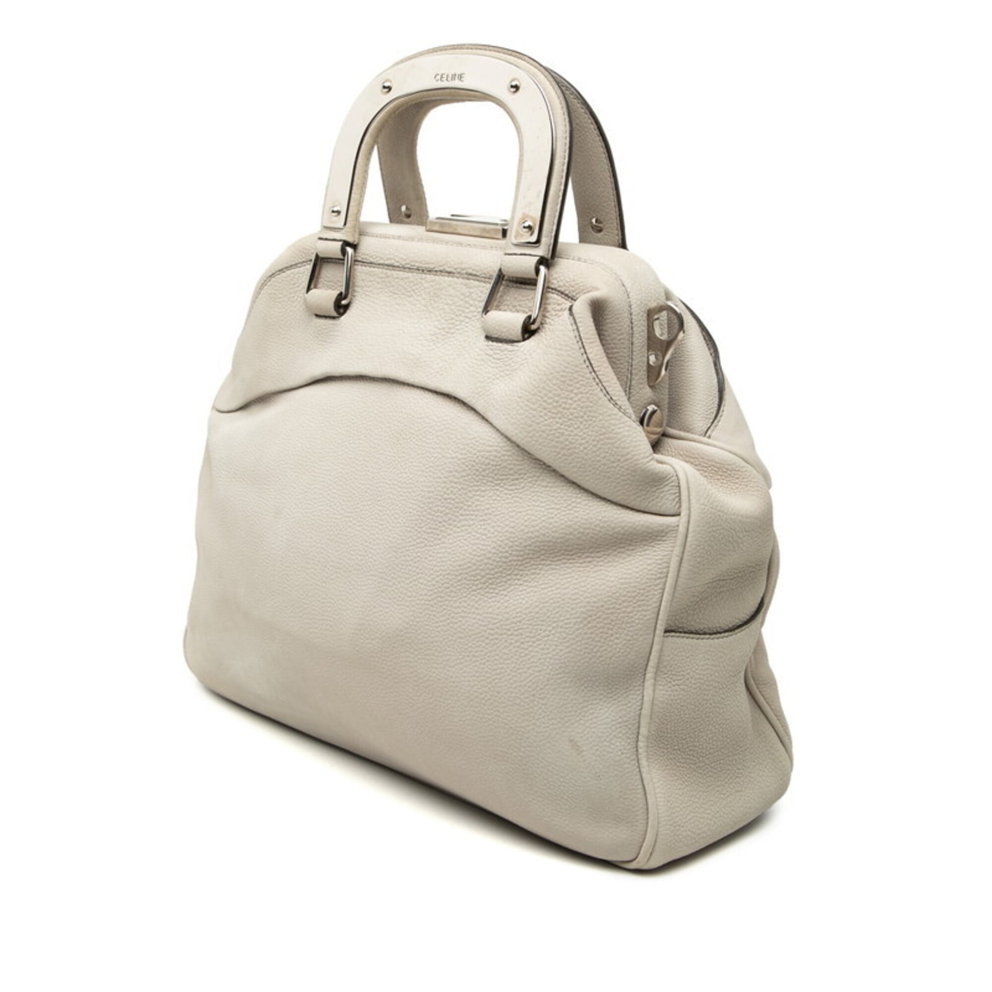 Celine Beige Leather Handbag Shoulder Bag (Pre-Owned)