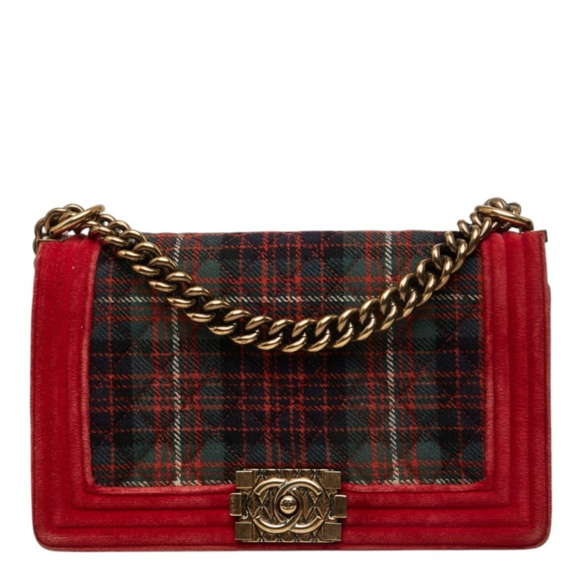 Chanel Red Color Leather Shoulder Bag (Pre-Owned)