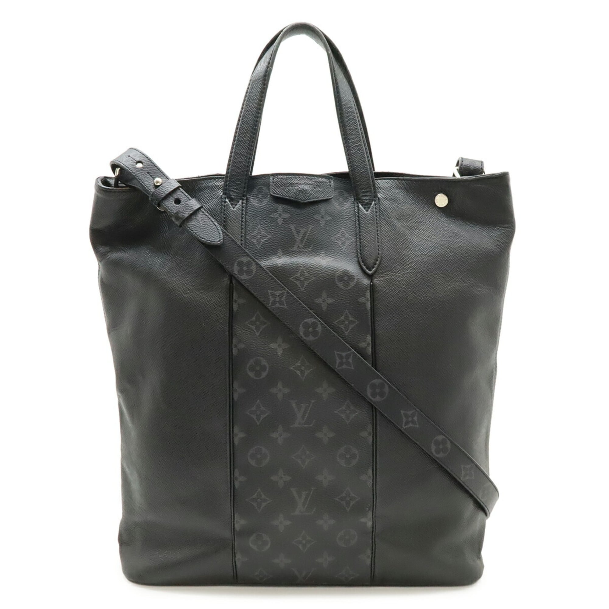 Louis Vuitton Monogram Eclipse Noir Monogram Eclipse Taiga Leather Shoulder Bag Tote Bag (Pre-Owned)