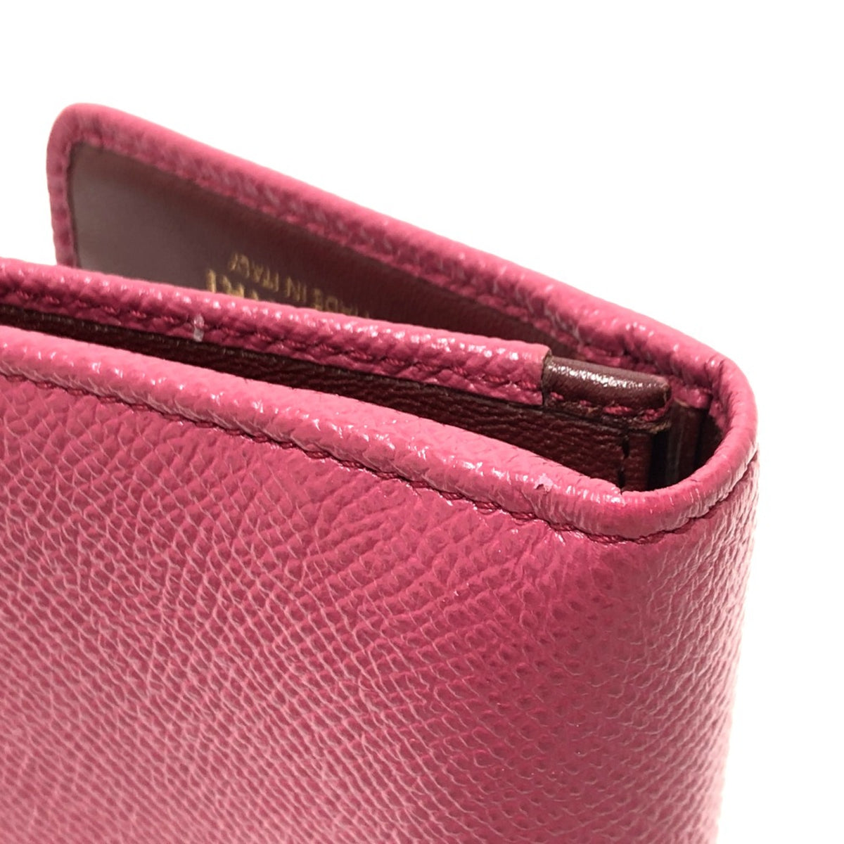 Bvlgari Pink Leather Long Wallet (Bi-Fold) (Pre-Owned)