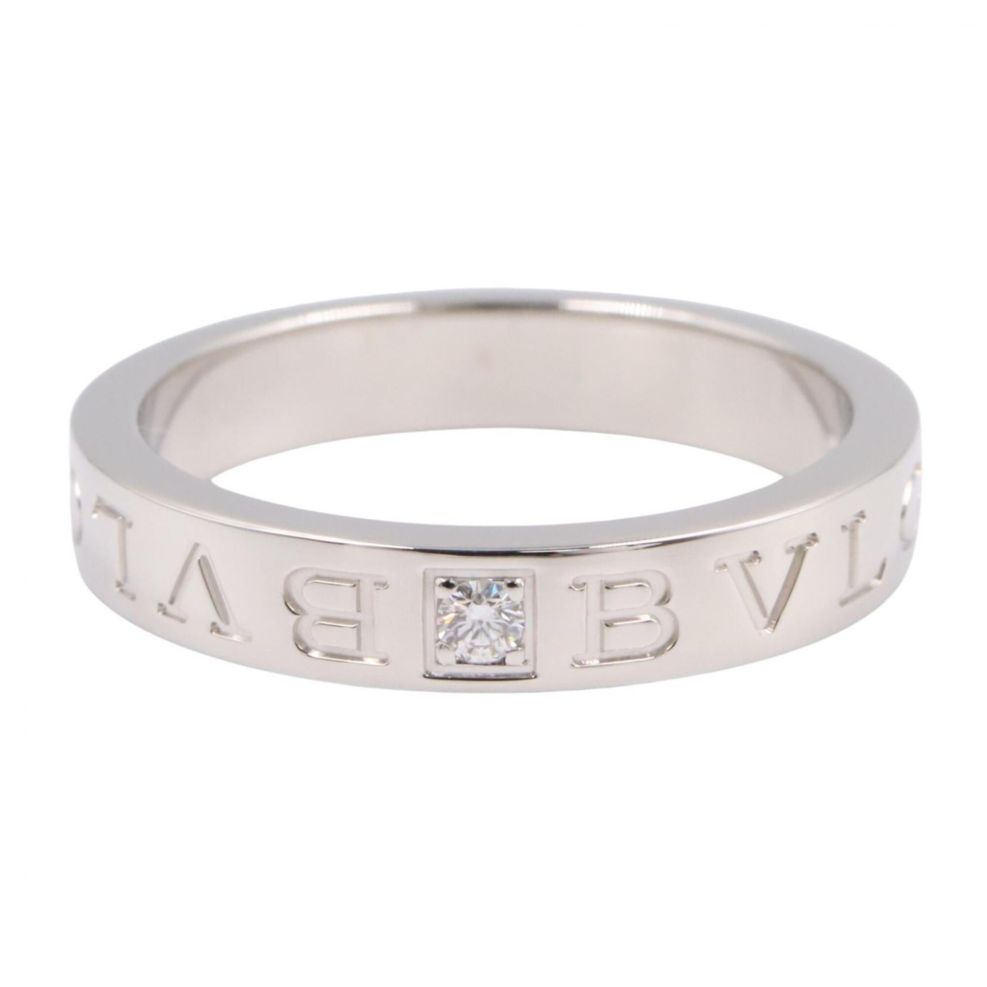 Bvlgari Silver Clear White Gold (18K) Band Ring (Pre-Owned)
