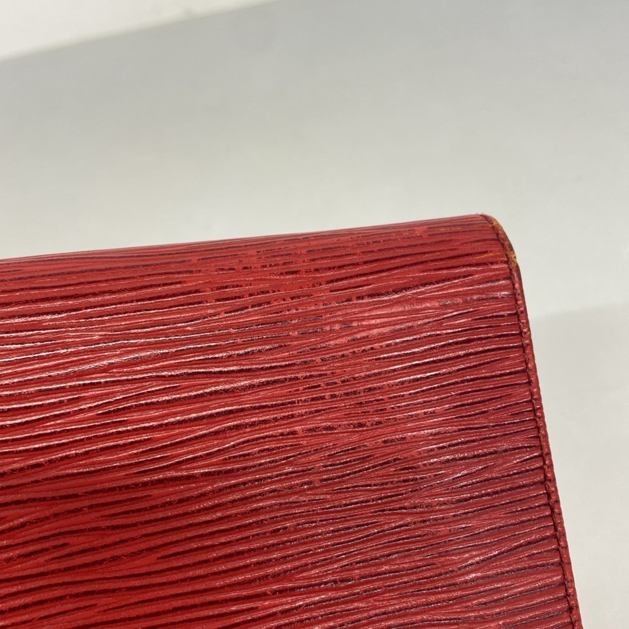 Louis Vuitton Castilian Red Long Wallet (Bi-Fold) (Pre-Owned)