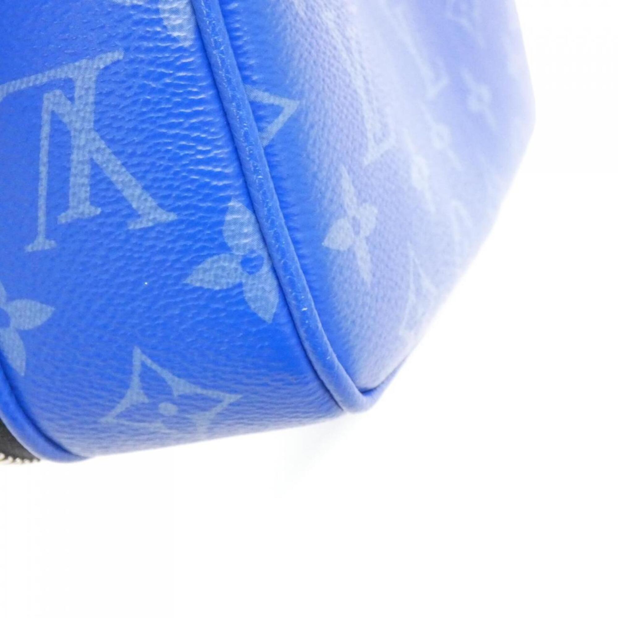 Louis Vuitton Blue Coated Canvas Leather Shoulder Bag (Pre-Owned)