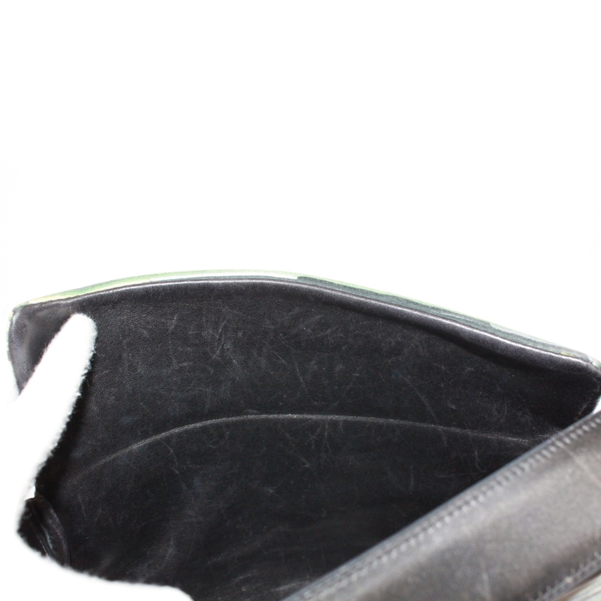 Hermes Black Green Vibrato Leather Leather Shoulder Bag (Pre-Owned)
