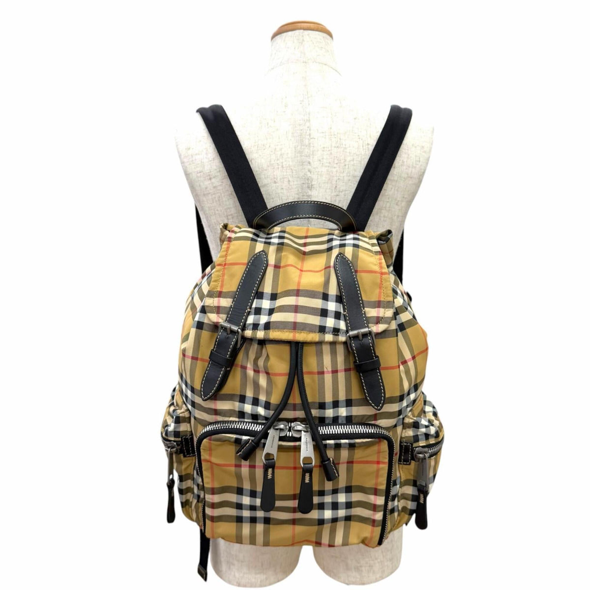 Burberry Beige Polyamide Leather Backpack (Pre-Owned)