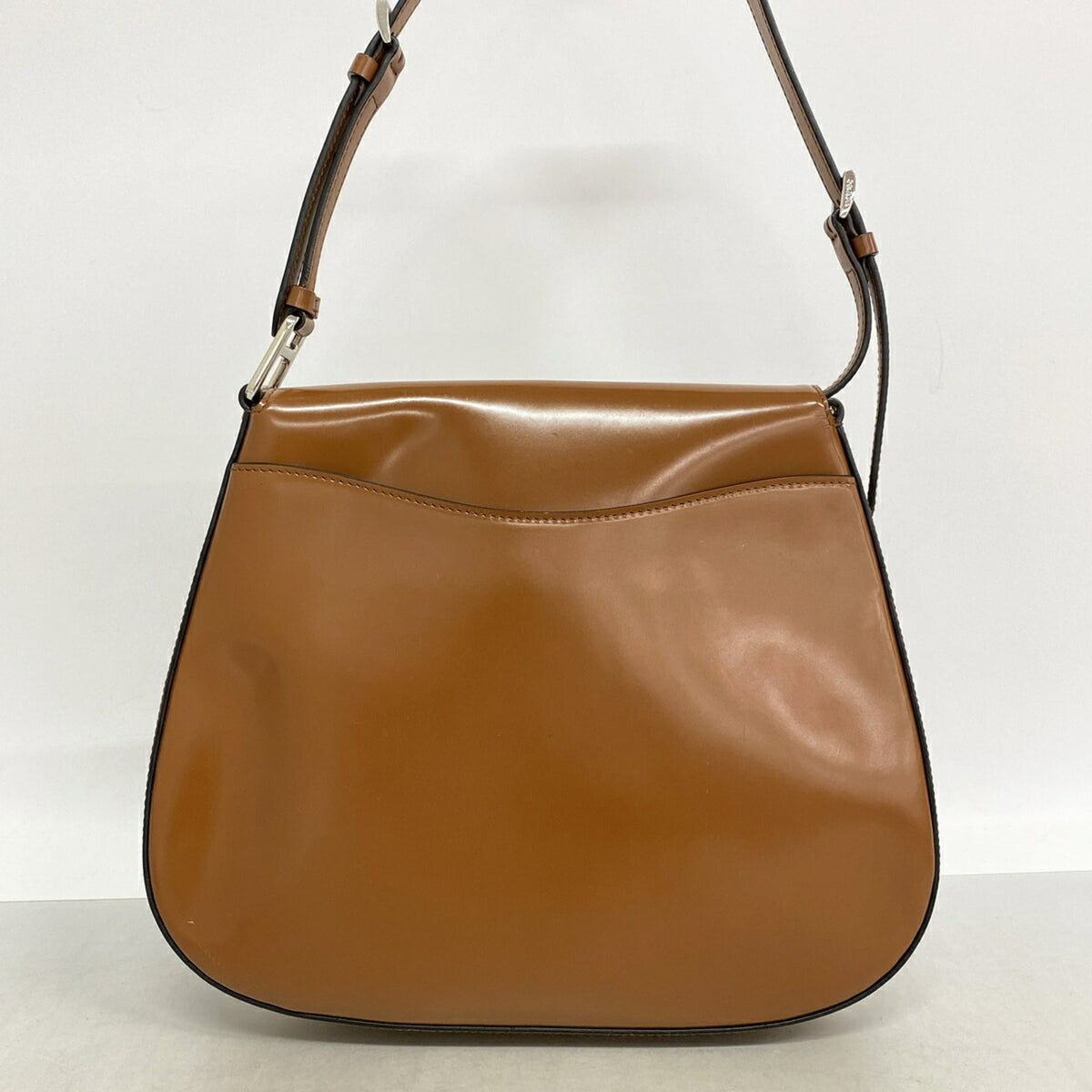Prada Brown Leather Shoulder Bag (Pre-Owned)