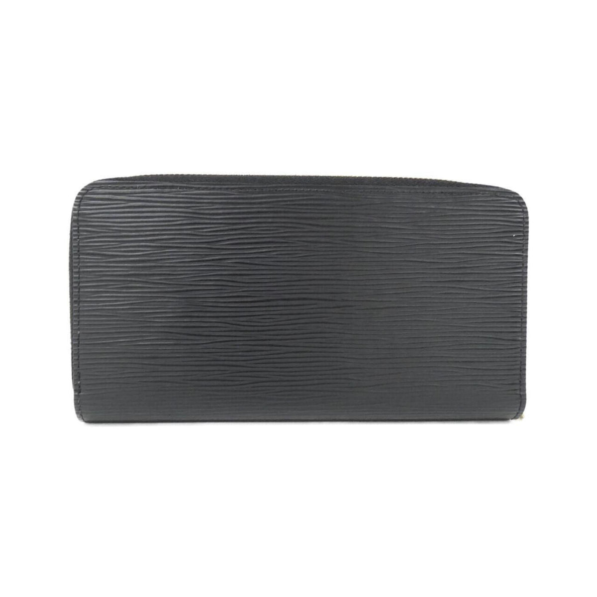 Louis Vuitton Black Leather Long Wallet (Bi-Fold) (Pre-Owned)