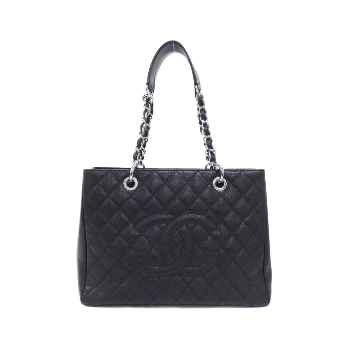 Chanel Black Grained Calfskin Shoulder Bag (Pre-Owned)