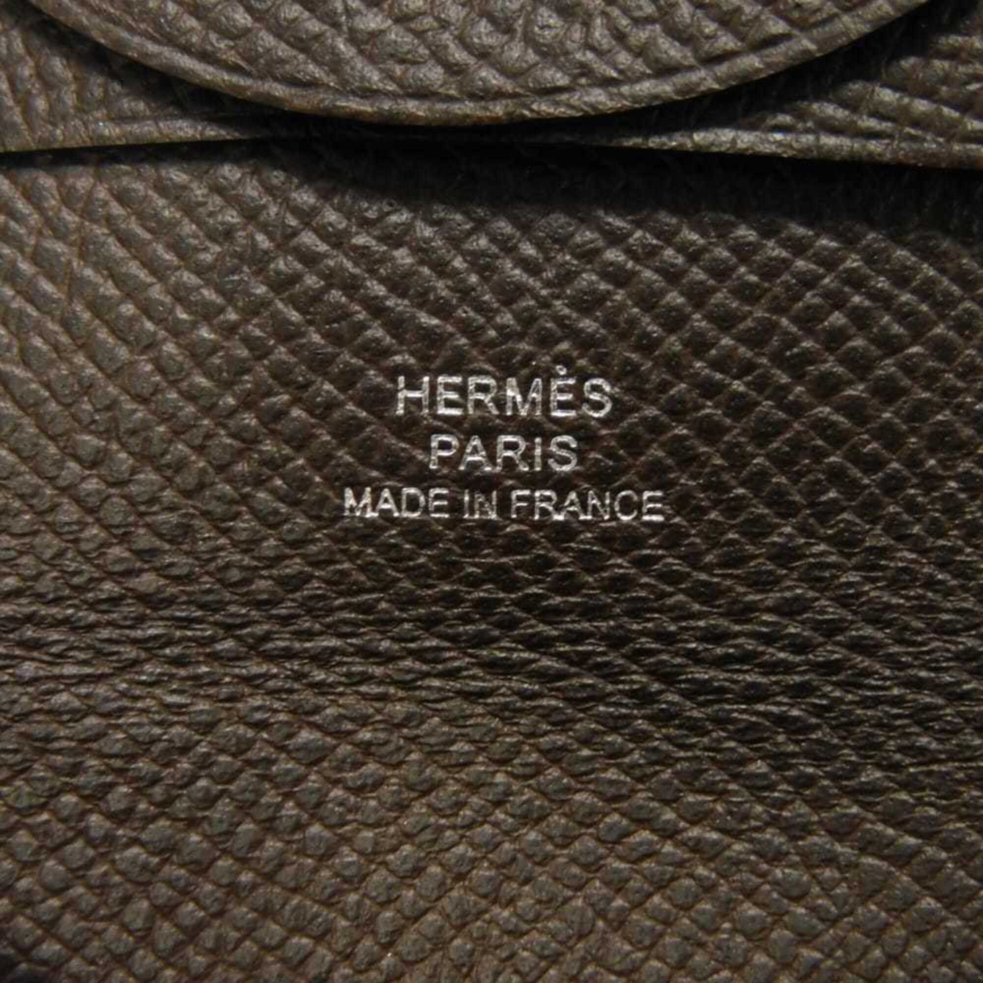 Hermes Brown Chocolat Dark Brown Epsom Leather Coin Purse/Coin Case (Pre-Owned)