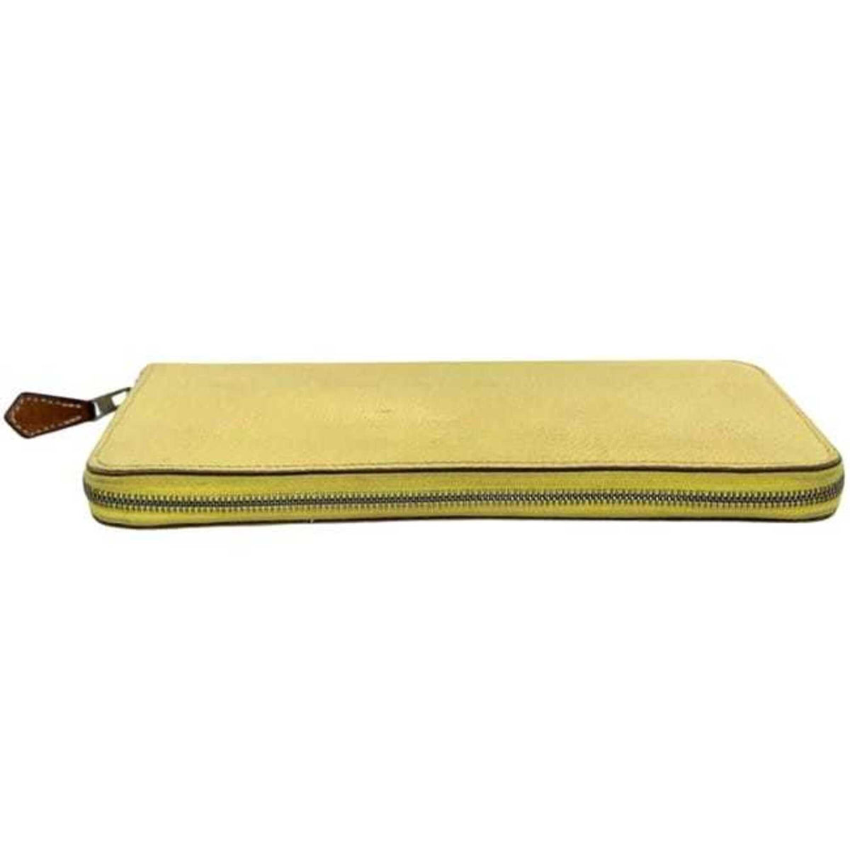 Hermes Lemon Yellow Yellow Leather Long Wallet (Bi-Fold) (Pre-Owned)