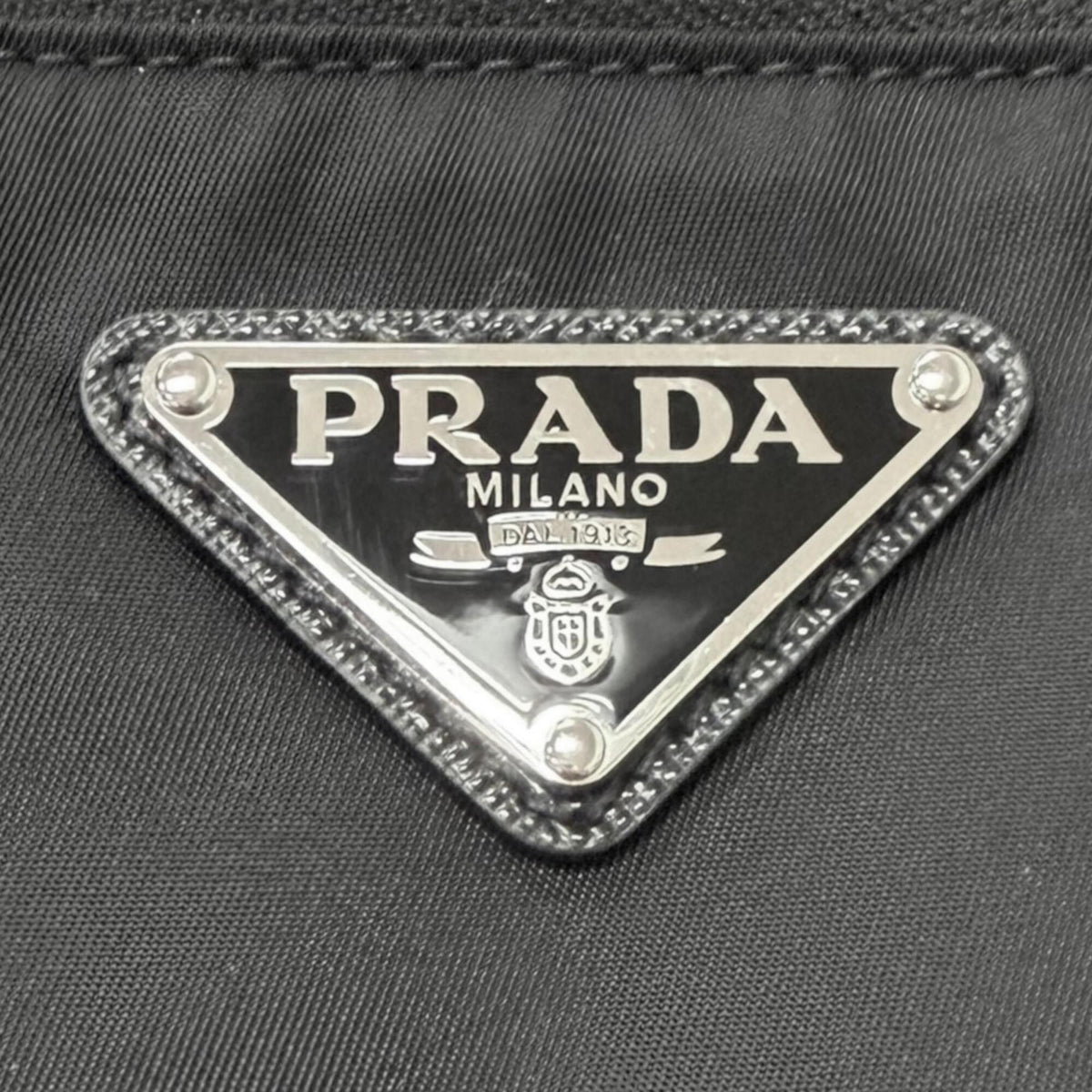 Prada Black Nylon Leather Fanny Pack Sling Bag (Pre-Owned)