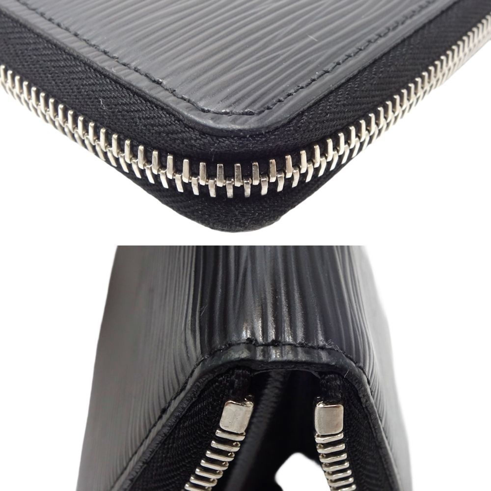 Louis Vuitton Noir Leather Coin Purse/Coin Case (Pre-Owned)