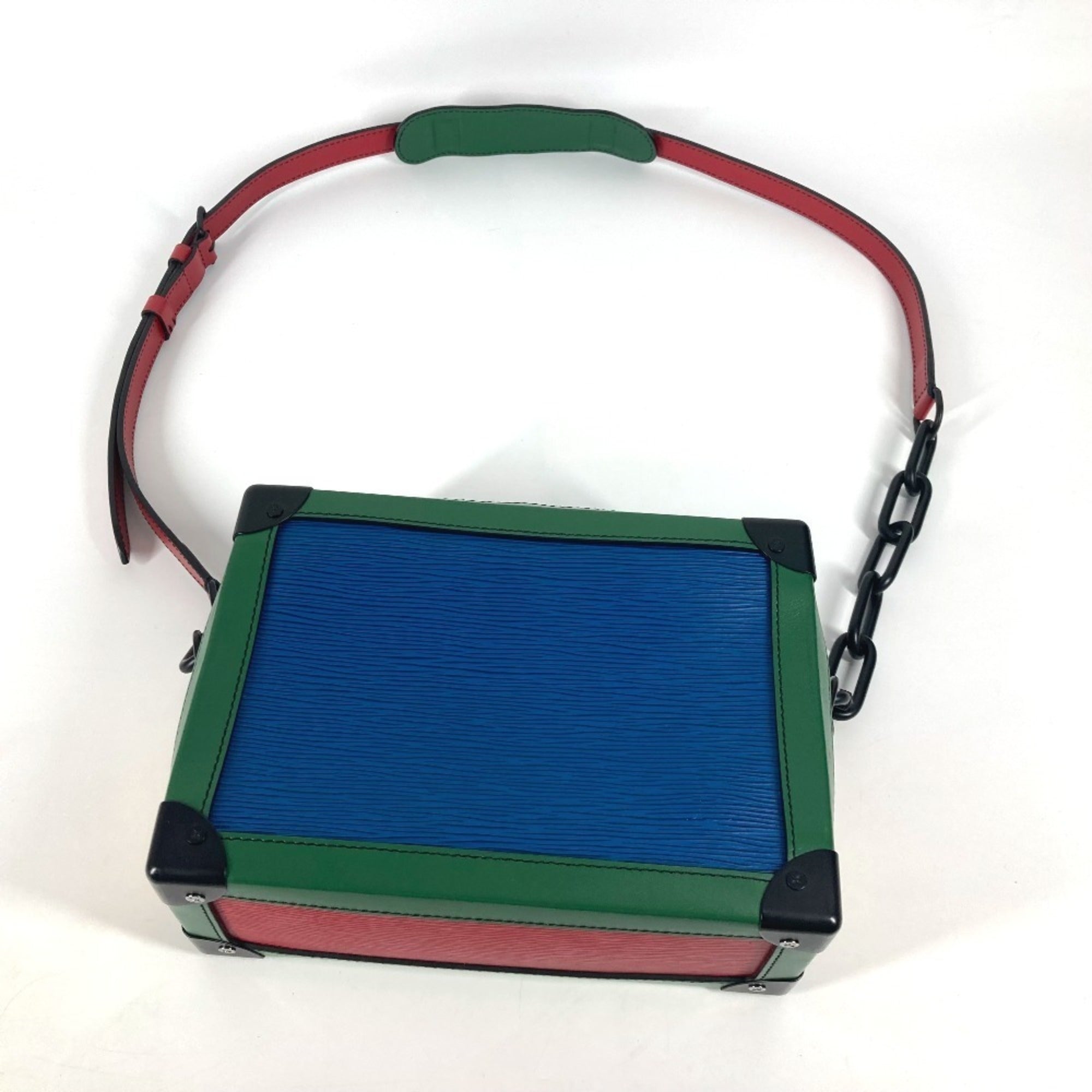 Louis Vuitton Black Blue Green Red Color Tricolor Yellow Epi Leather Pochette Shoulder Bag (Pre-Owned)
