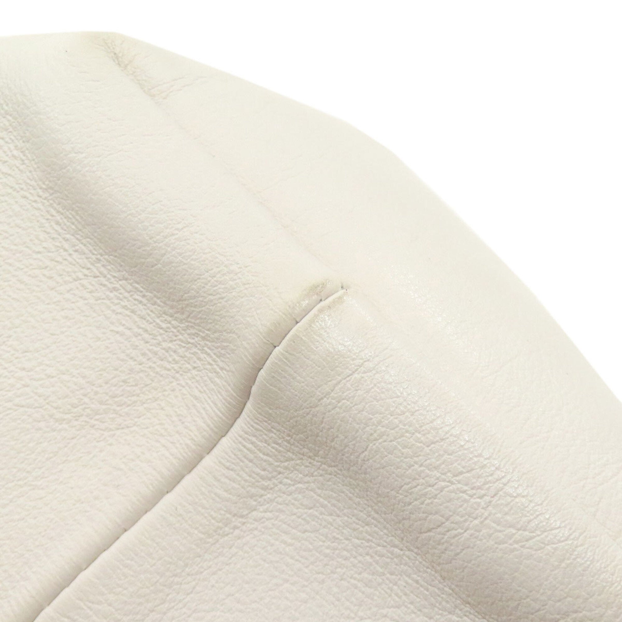 Bottega Veneta White Leather Handbag (Pre-Owned)