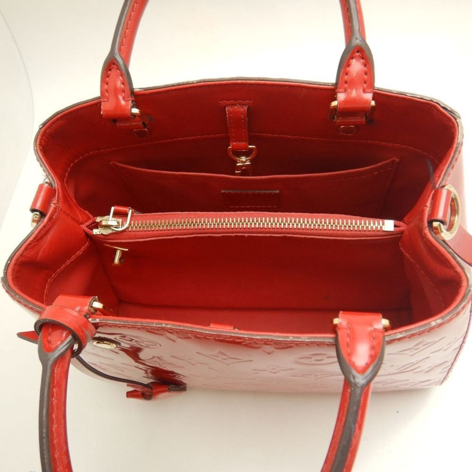 Louis Vuitton Cerise Patent Leather Handbag (Pre-Owned)