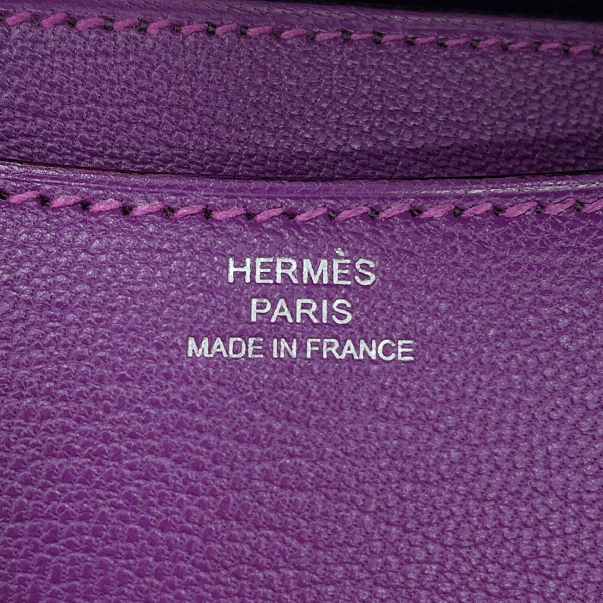 Hermes Constance Anemone Cassis Chevre Myzore Leather Handbag Shoulder Bag (Pre-Owned)