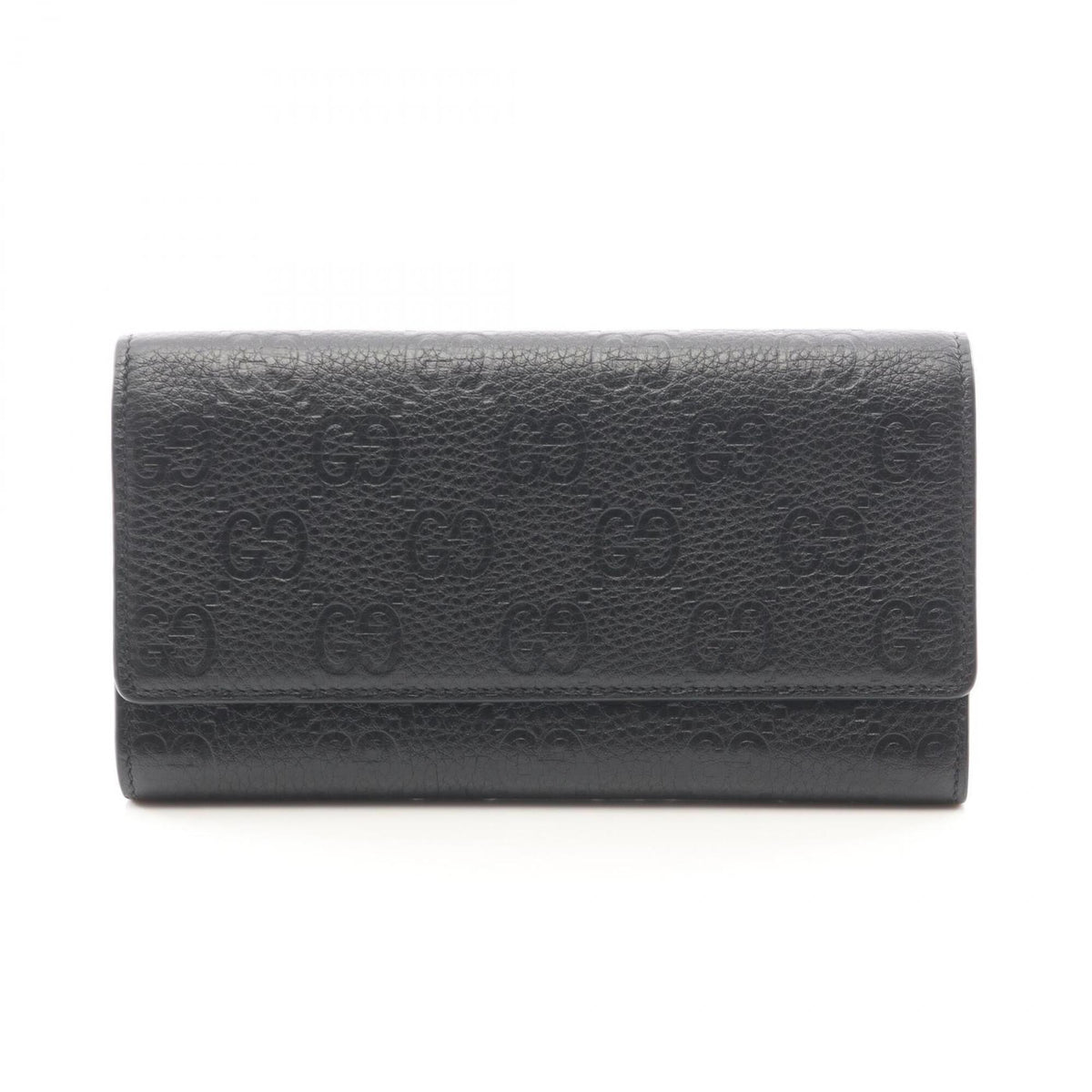 Gucci Black Leather Long Wallet (Bi-Fold) (Pre-Owned)