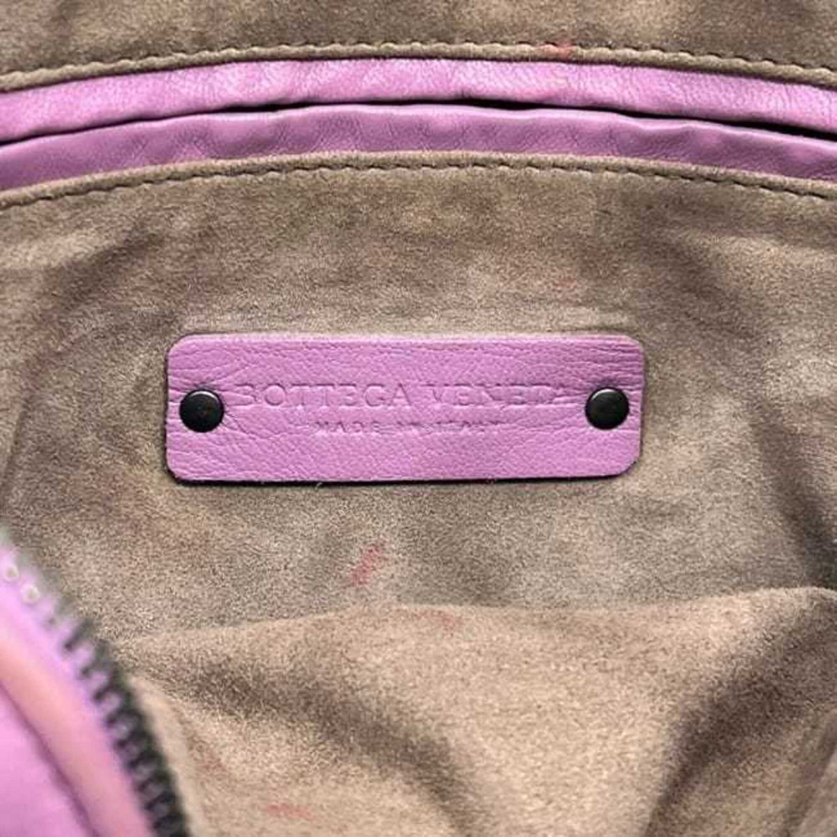 Bottega Veneta Pink Purple Intrecciato Shoulder Bag (Pre-Owned)