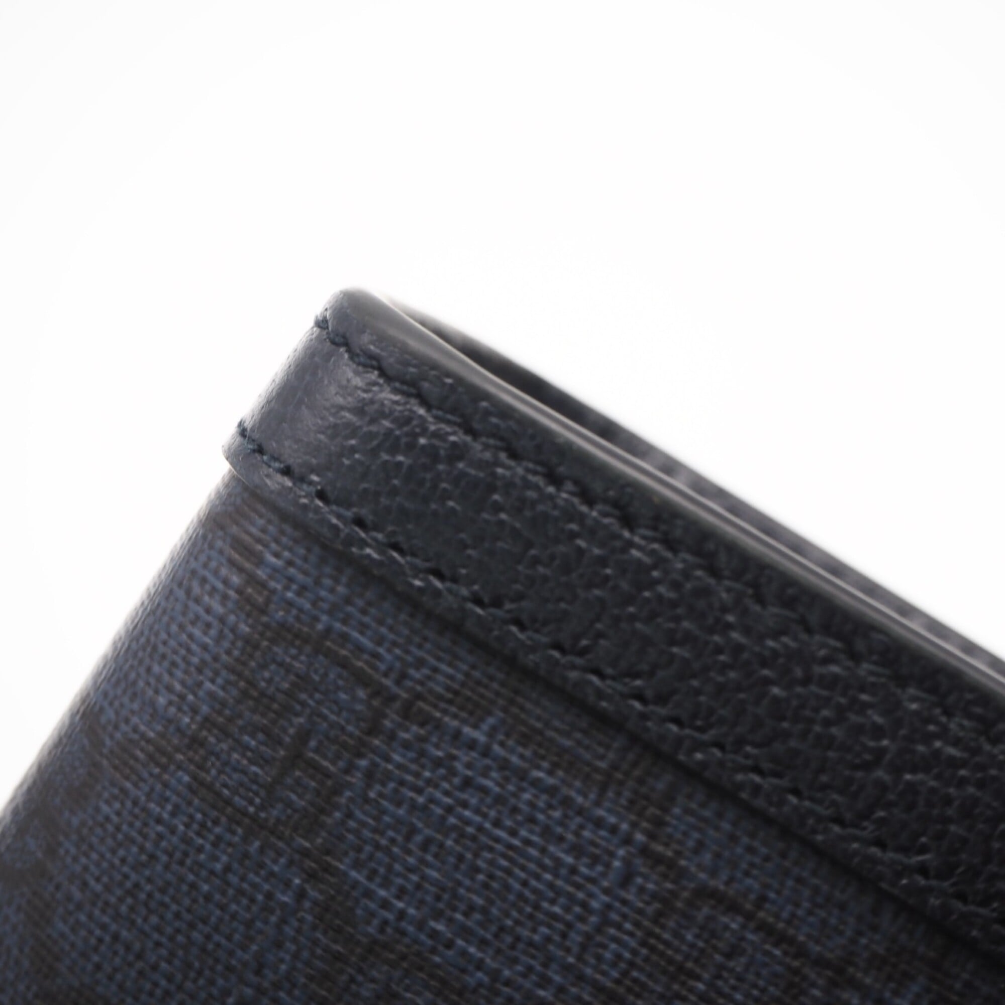 Gucci Navy Coated Canvas Leather Clutch Bag (Pre-Owned)