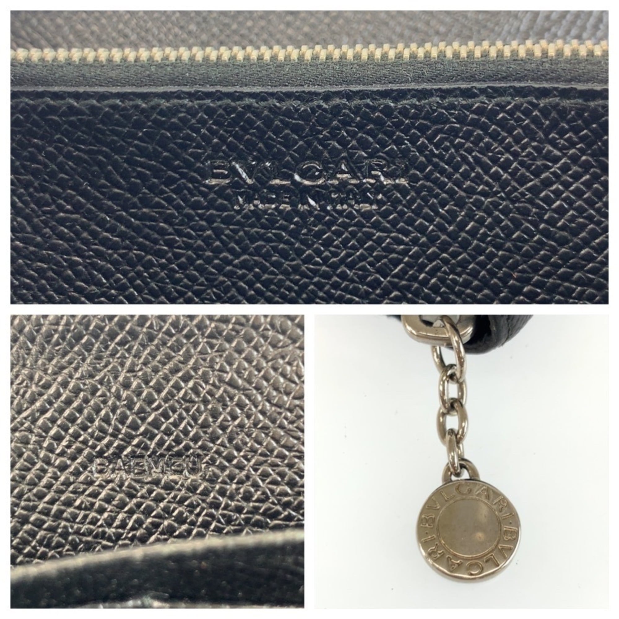 Bvlgari Black Leather Long Wallet (Bi-Fold) (Pre-Owned)