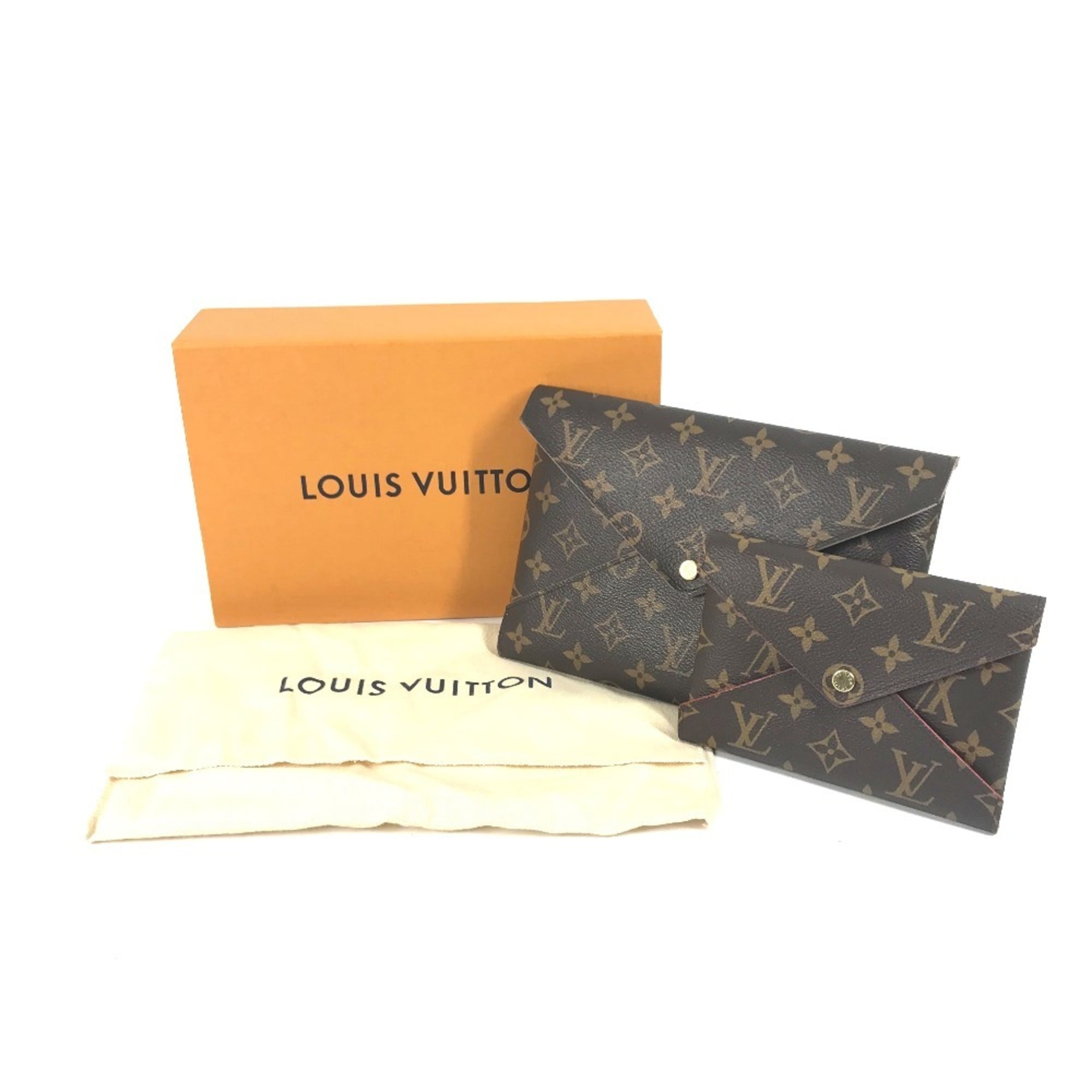 Louis Vuitton Brown Monogram Canvas Clutch Bag Pochette Pouch (Pre-Owned)