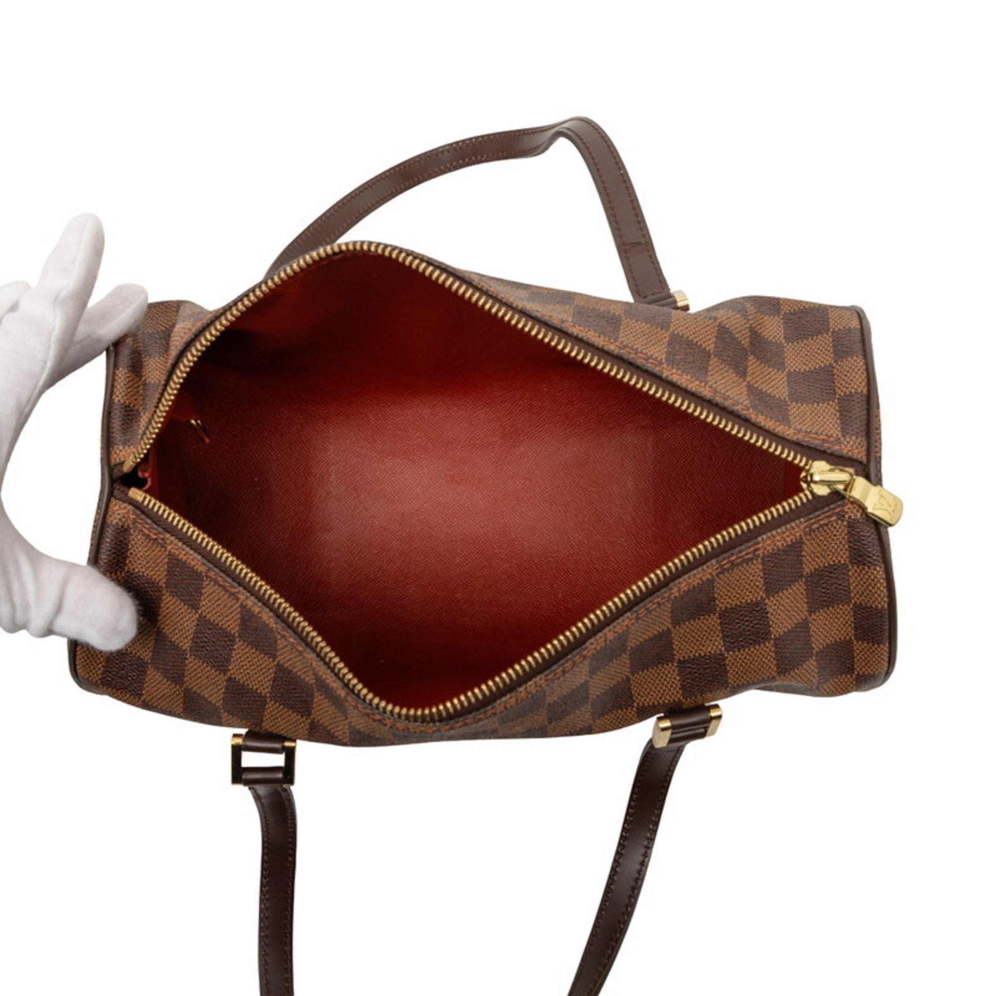 Louis Vuitton Damier Brown Pvc Leather Handbag (Pre-Owned)
