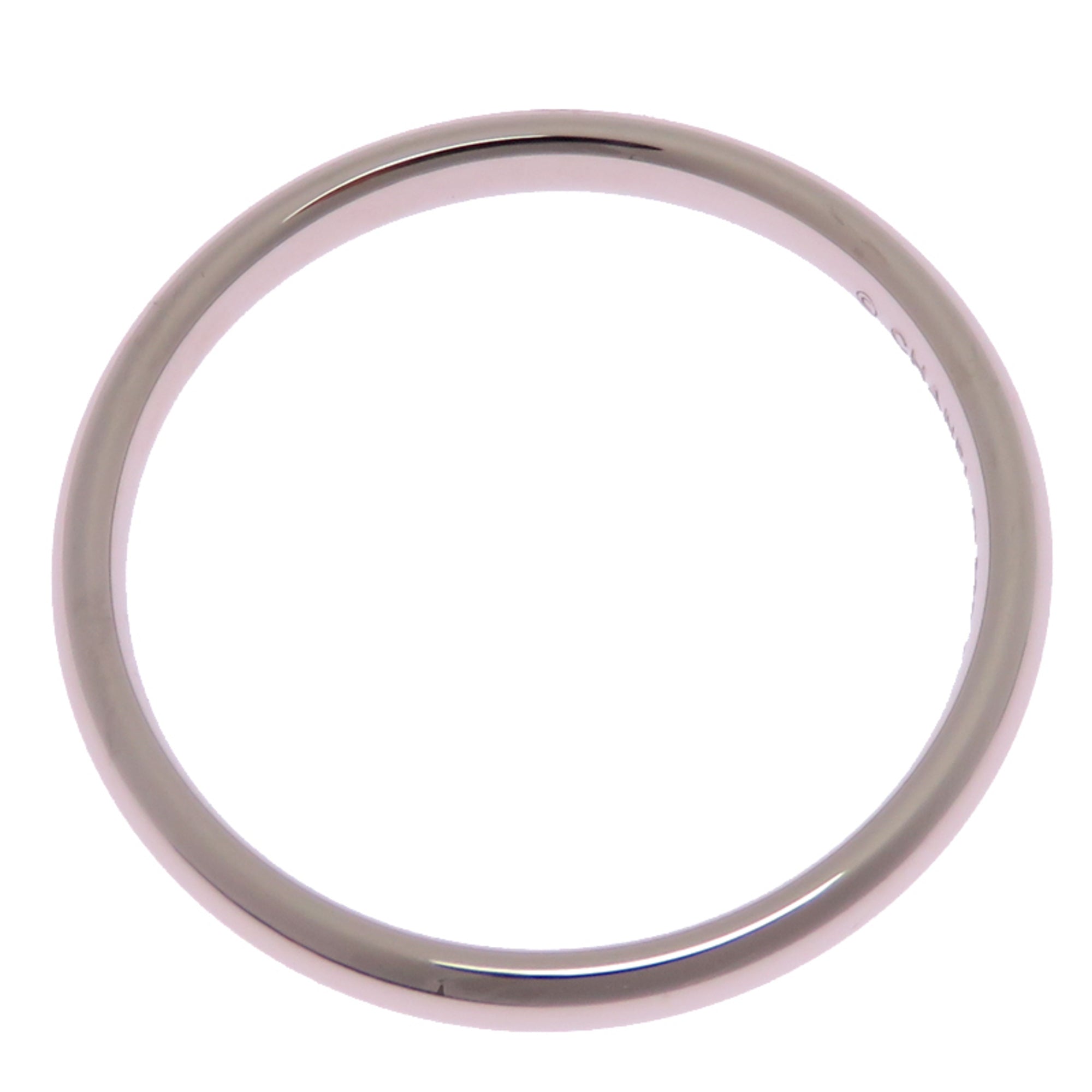 Chanel Platinum 950 Band Ring (Pre-Owned)