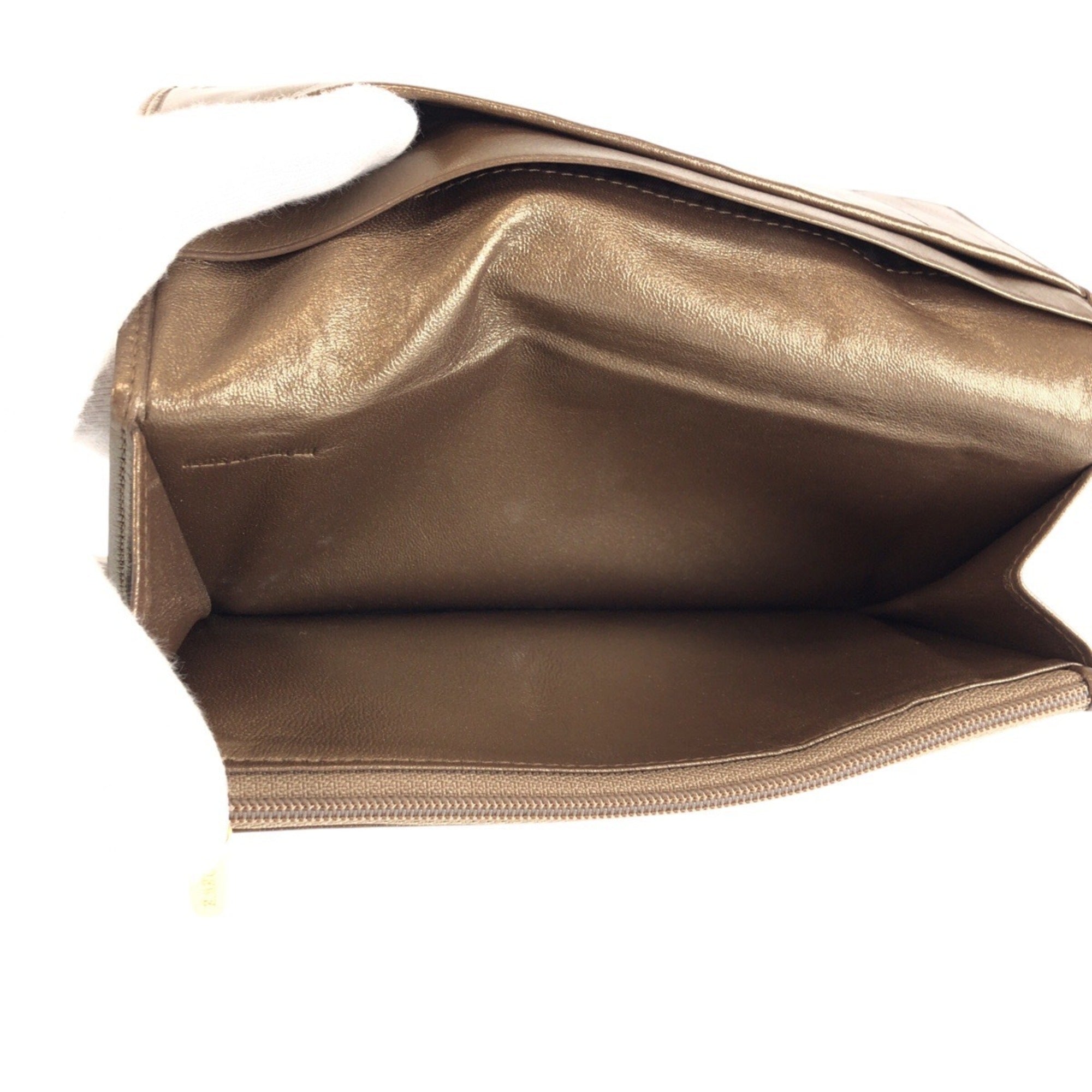Loewe Bronze Leather Long Wallet (Bi-Fold) (Pre-Owned)