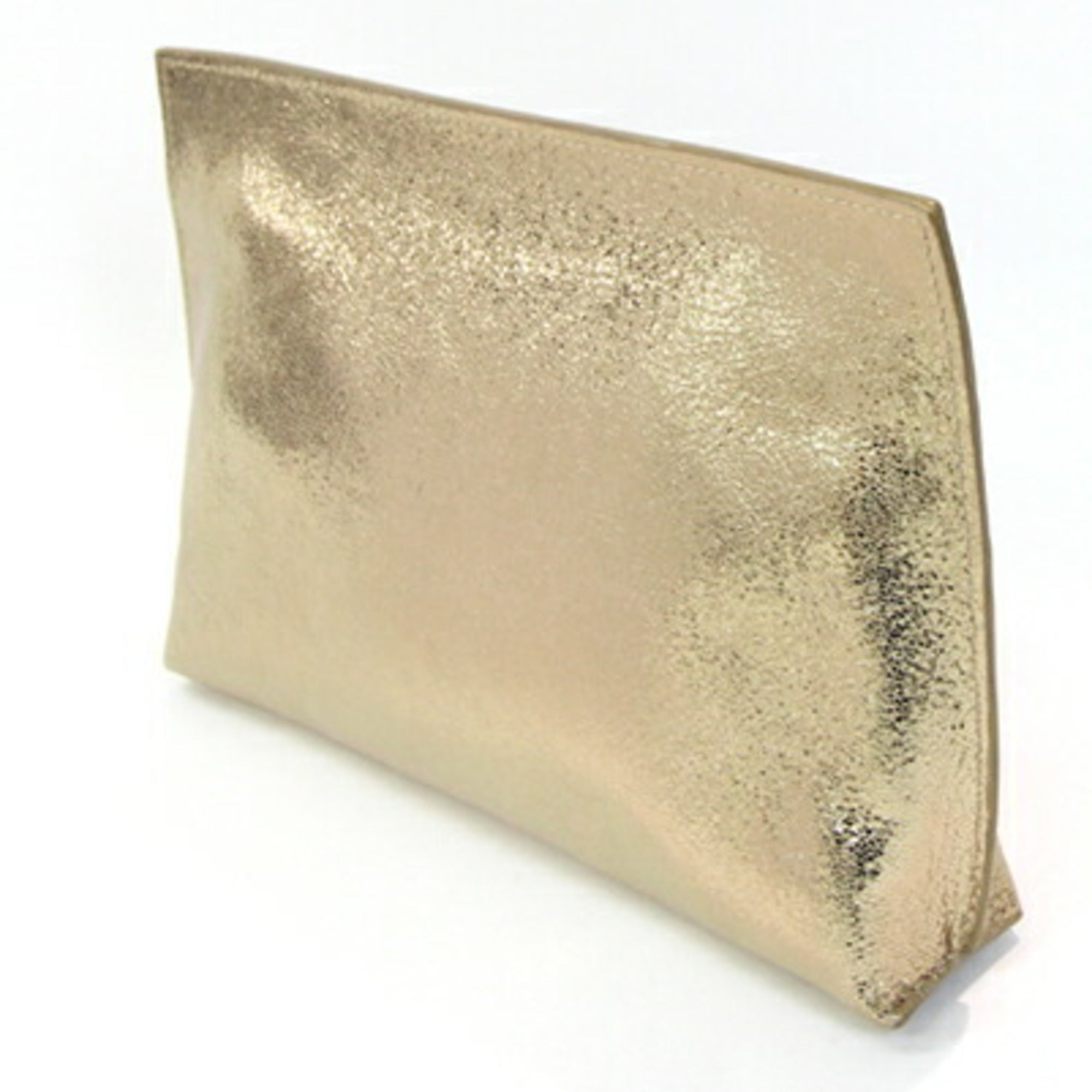 Jimmy Choo Gold Leather Clutch Bag (Pre-Owned)
