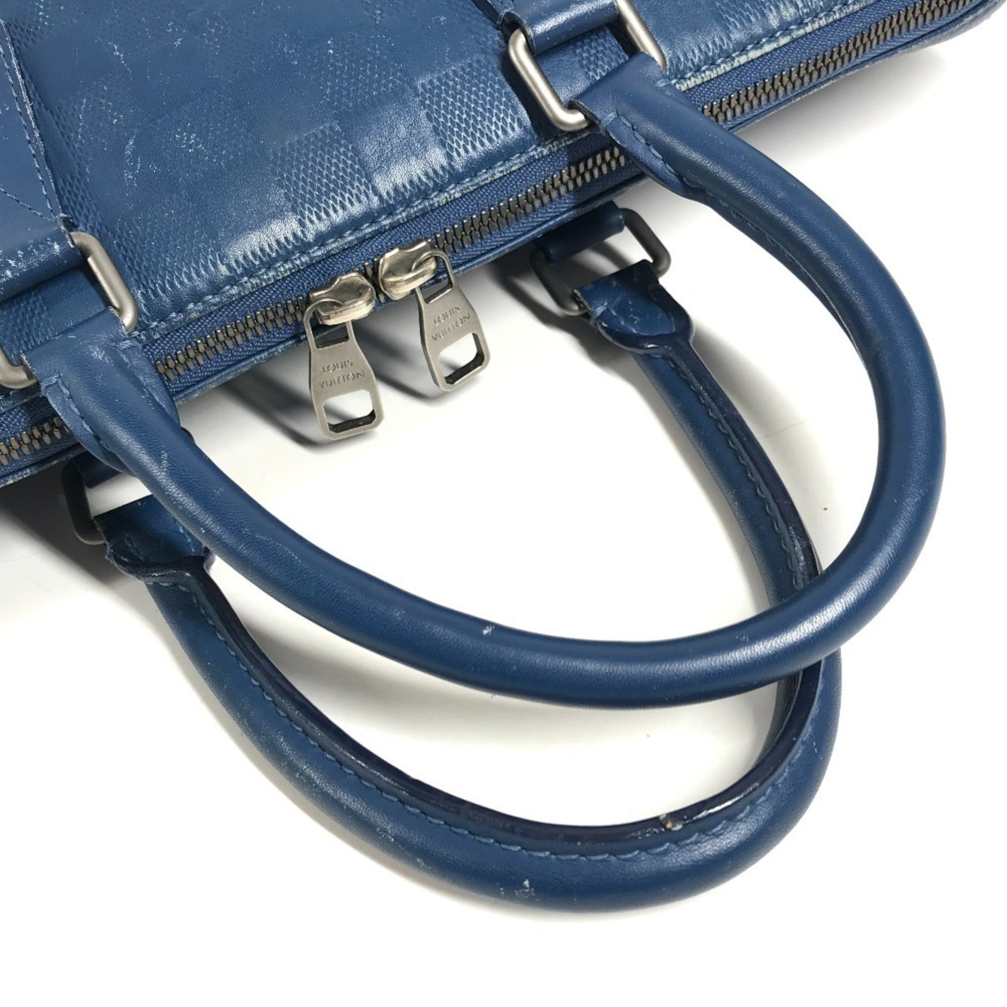 Louis Vuitton Blue Damier Infini Leather Briefcase Handbag (Pre-Owned)