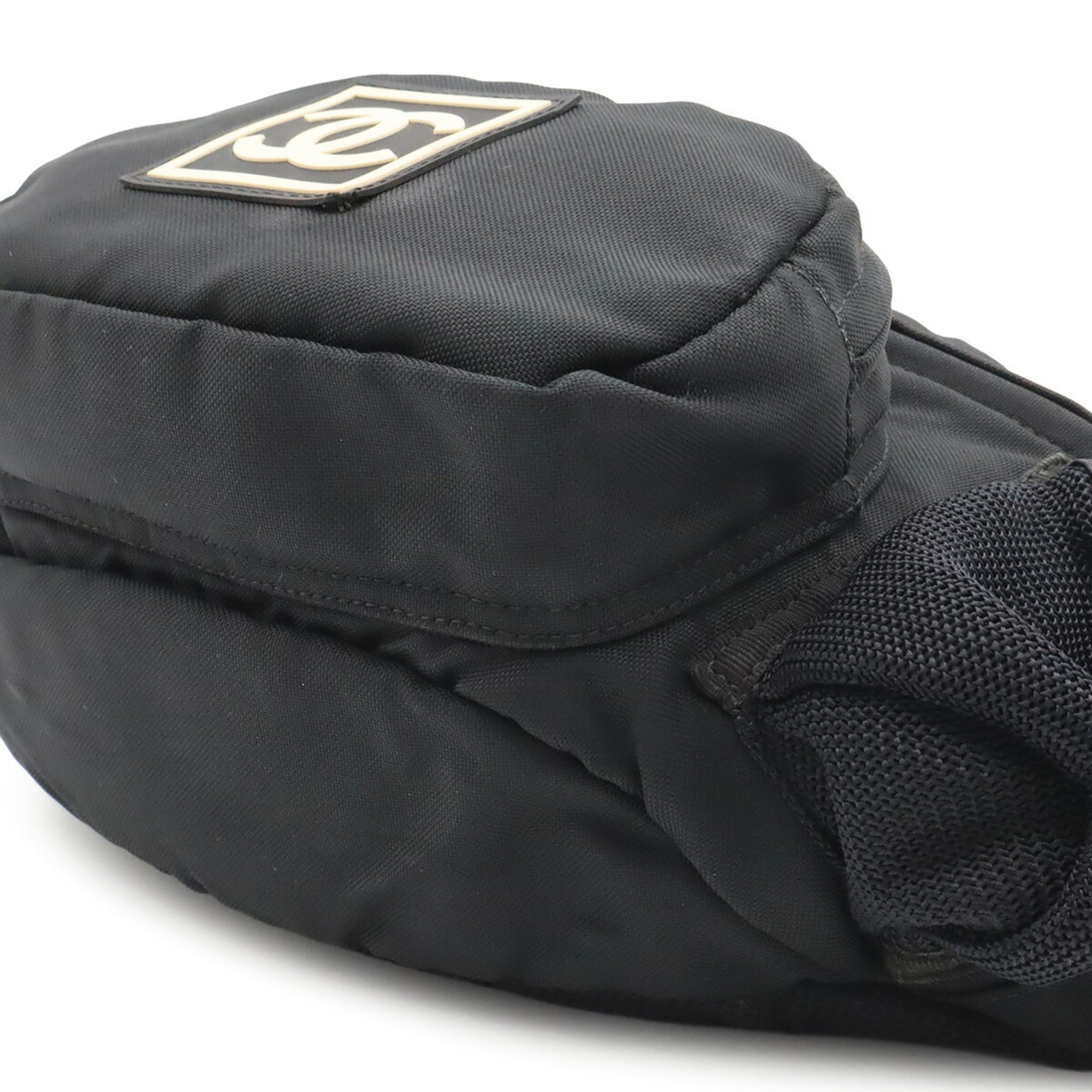 Chanel Black Nylon Canvas Fanny Pack Pouch (Pre-Owned)