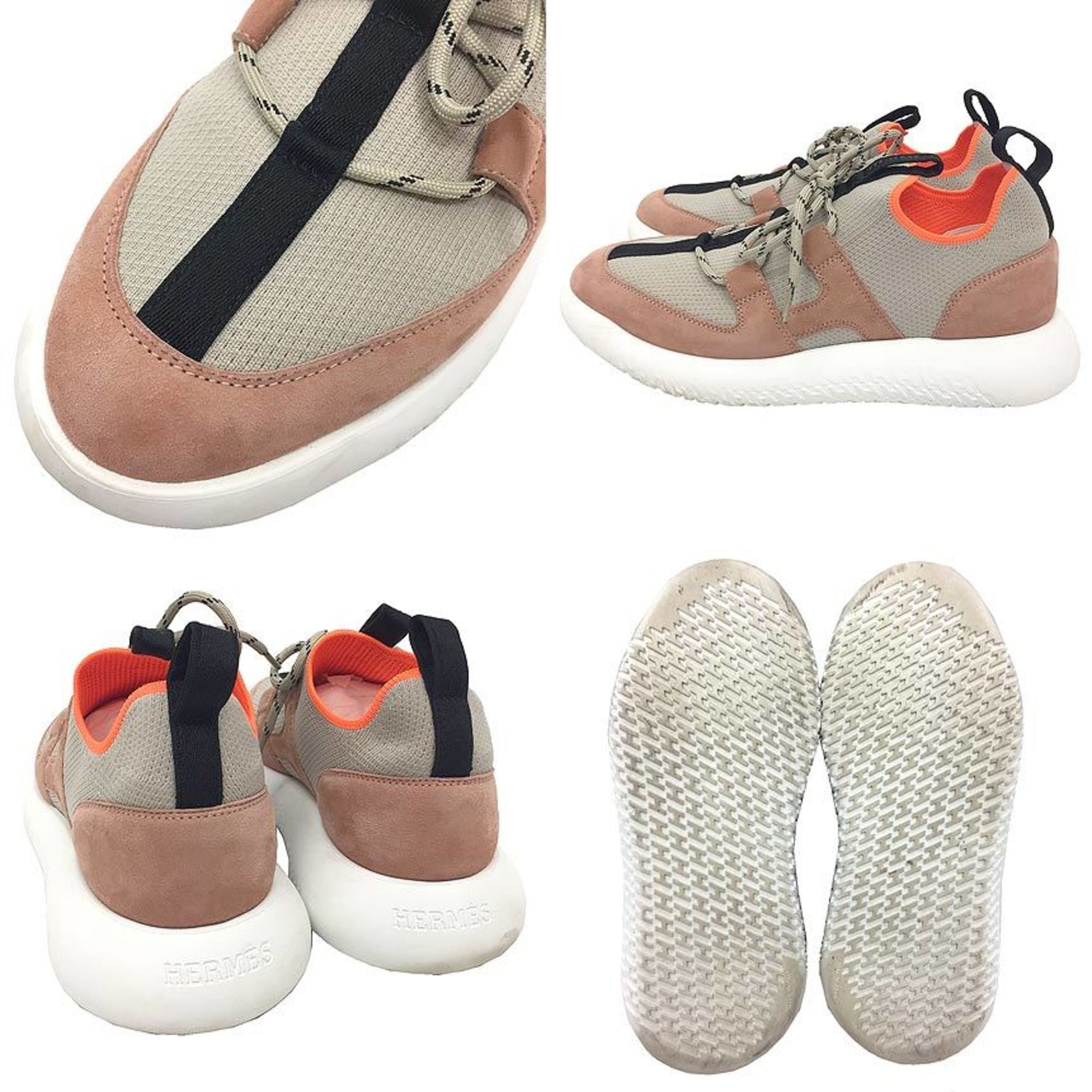 Hermes Beige Light Orange Sneakers (Pre-Owned)