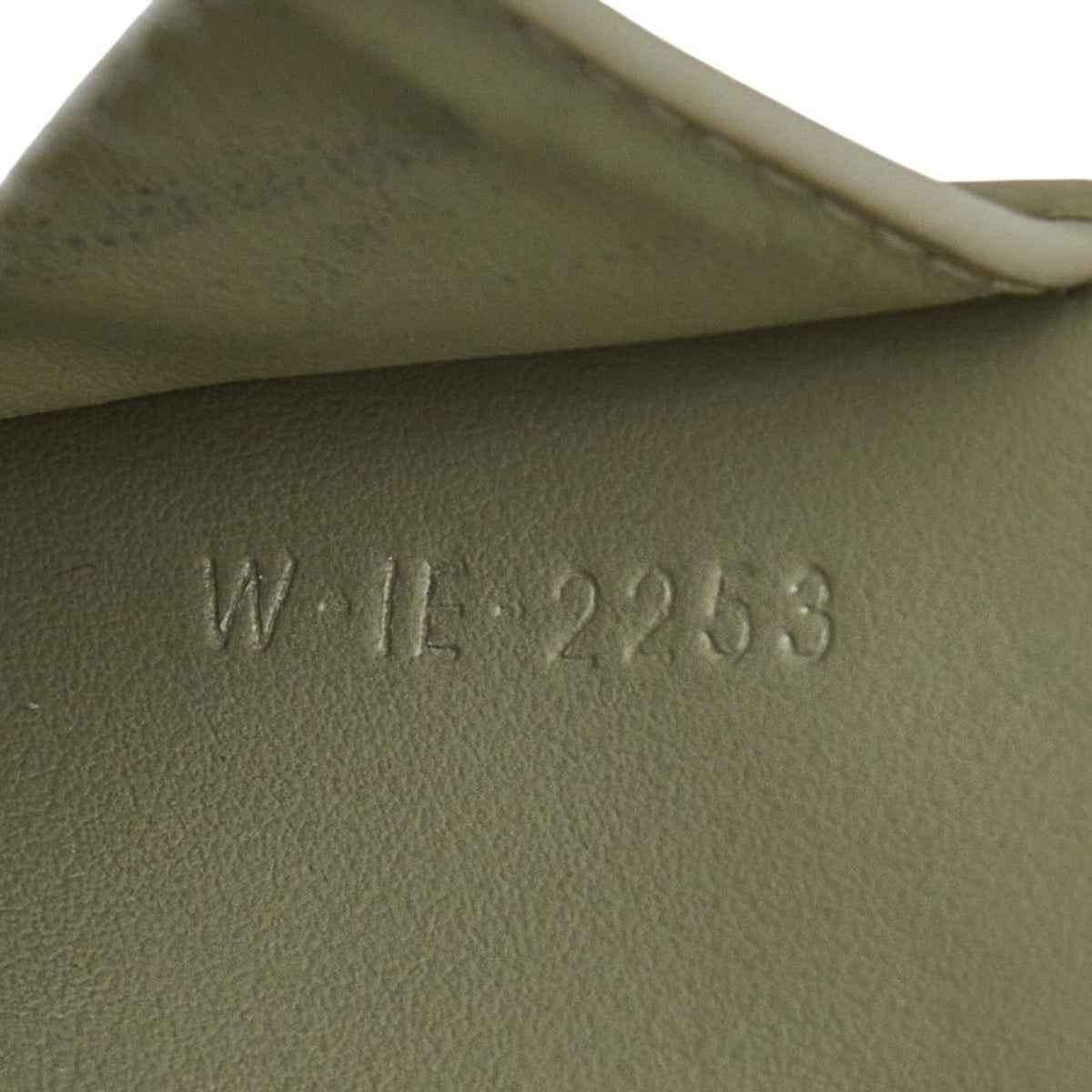 Celine Green Khaki Leather Wallet (Tri-Fold) (Pre-Owned)