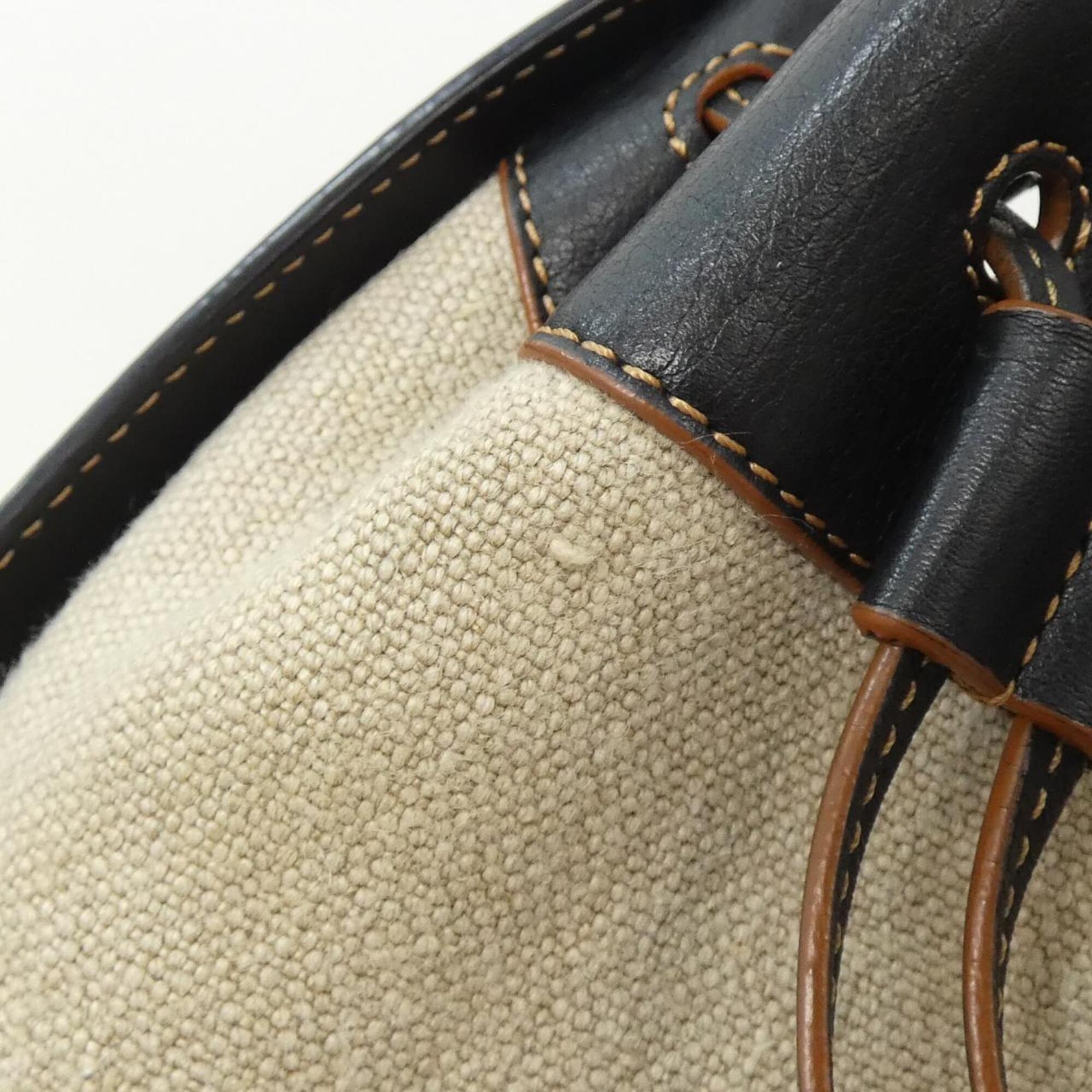 Loewe Hammock Black Linen Shoulder Bag (Pre-Owned)