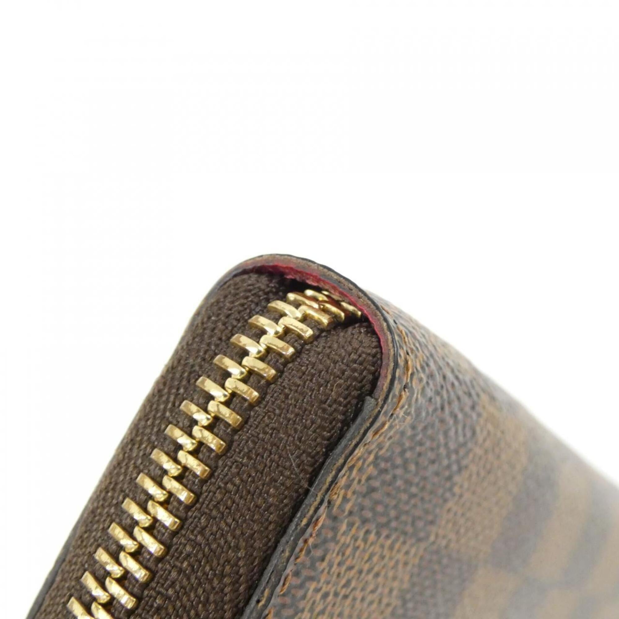 Louis Vuitton Damier Ebene Coated Canvas Long Wallet (Bi-Fold) (Pre-Owned)