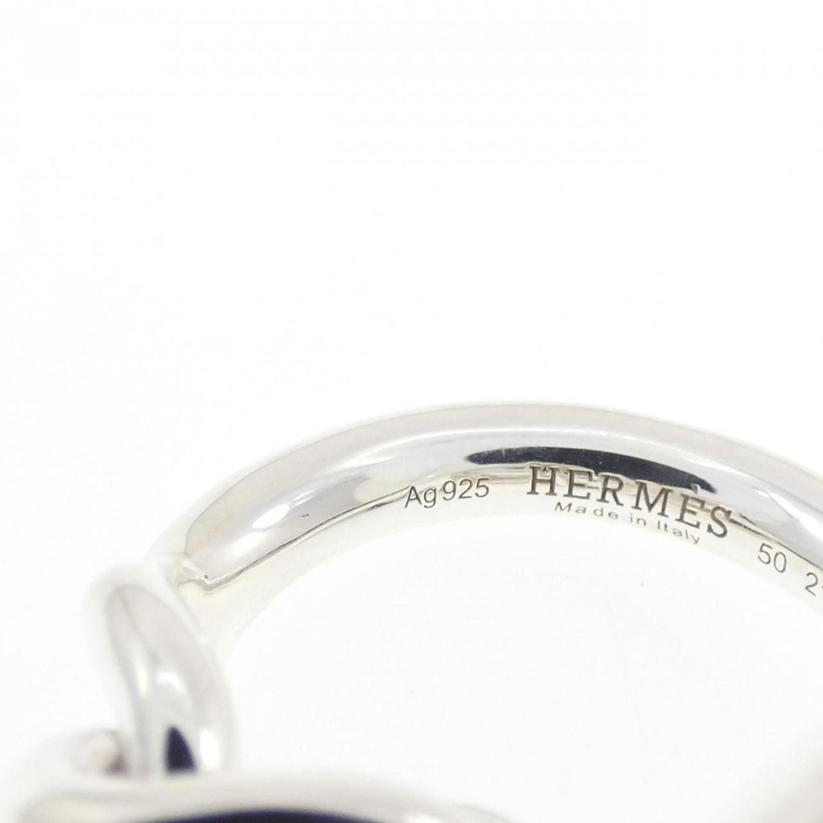 Hermes Silver 925 Band Ring (Pre-Owned)