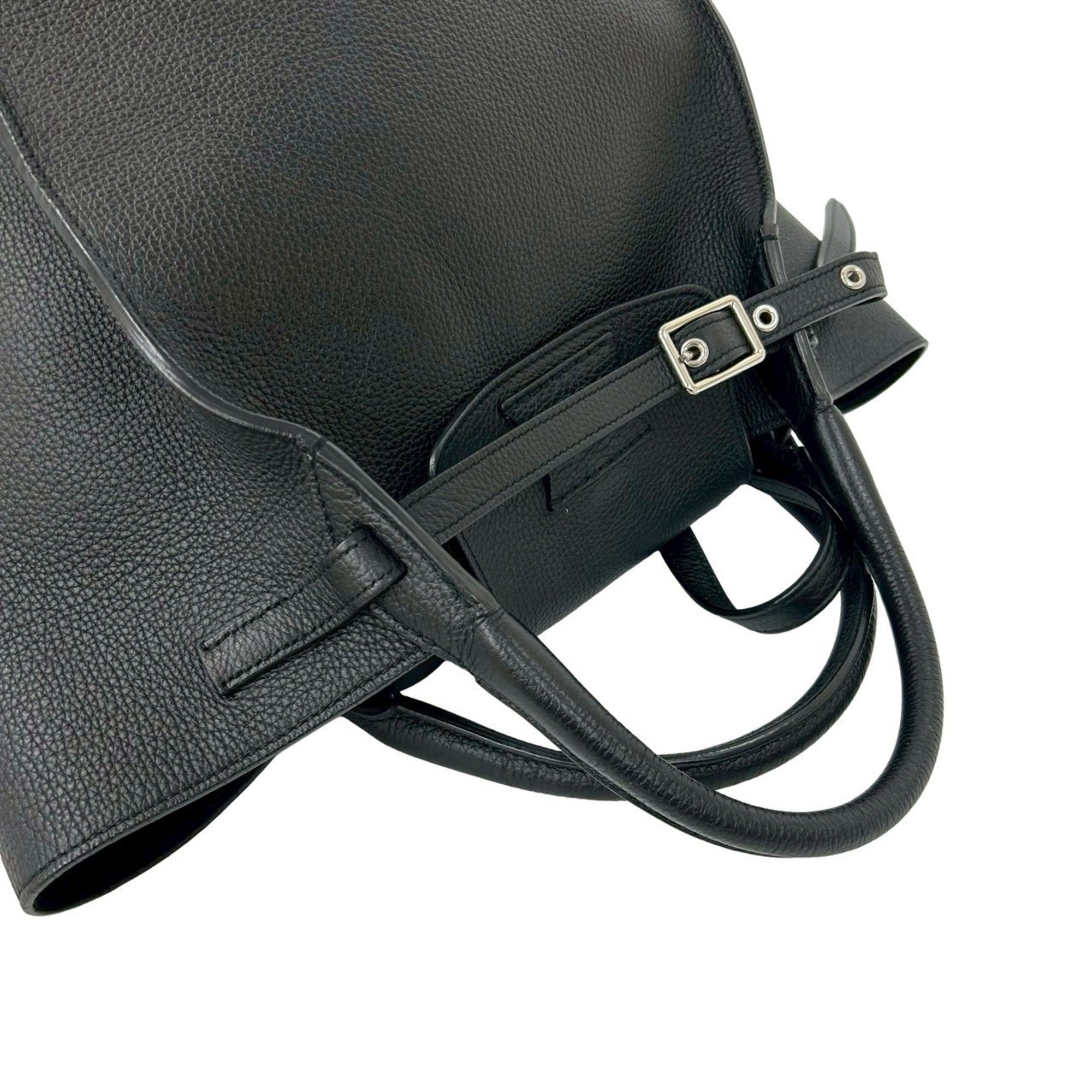 Celine Black Leather Handbag Shoulder Bag Tote Bag (Pre-Owned)