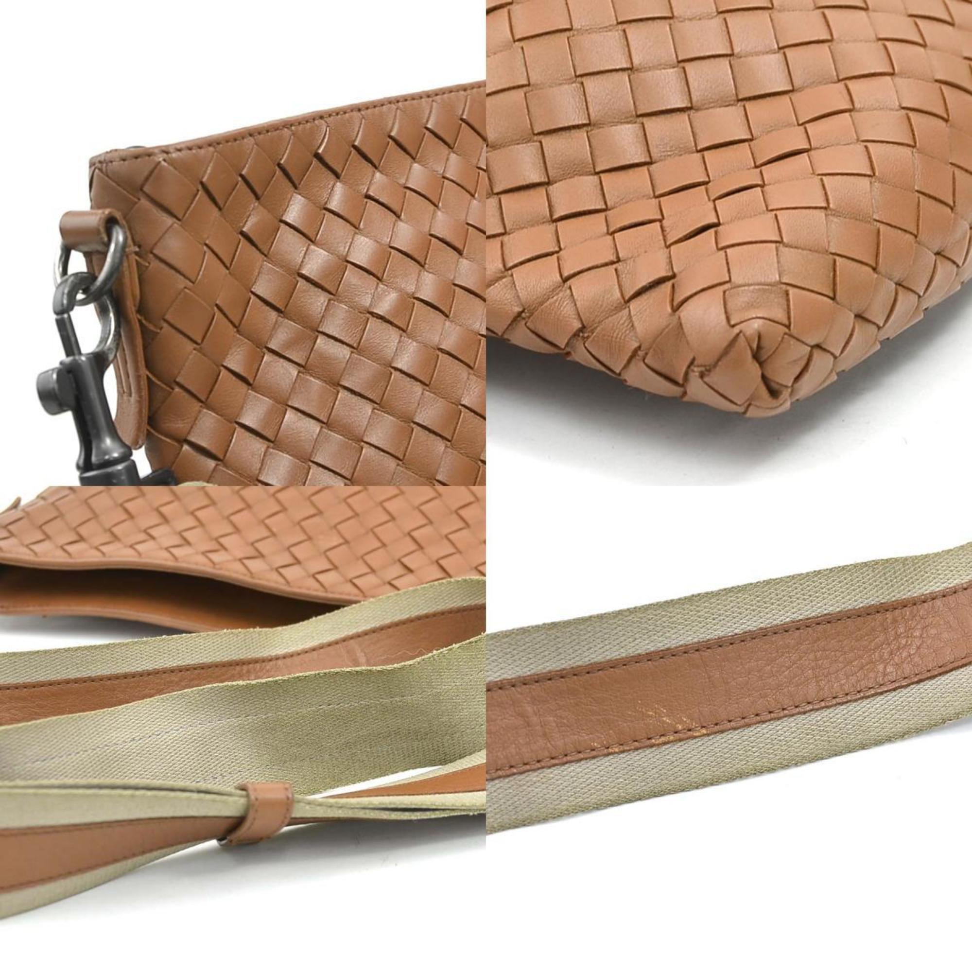 Bottega Veneta Brown Intrecciato Shoulder Bag (Pre-Owned)