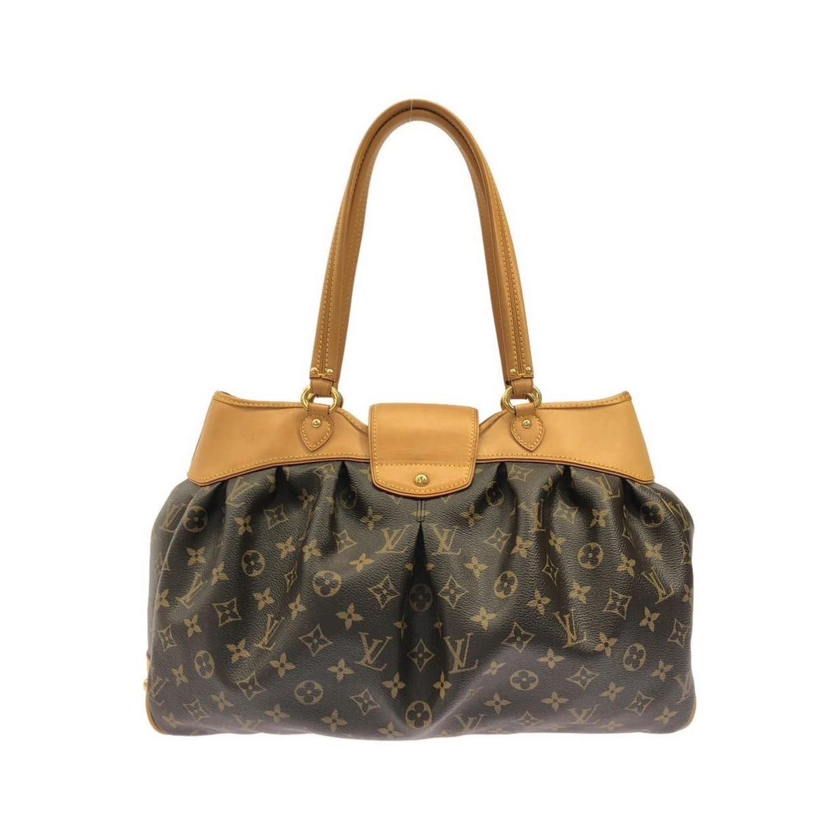Louis Vuitton Marron Coated Canvas Shoulder Bag (Pre-Owned)
