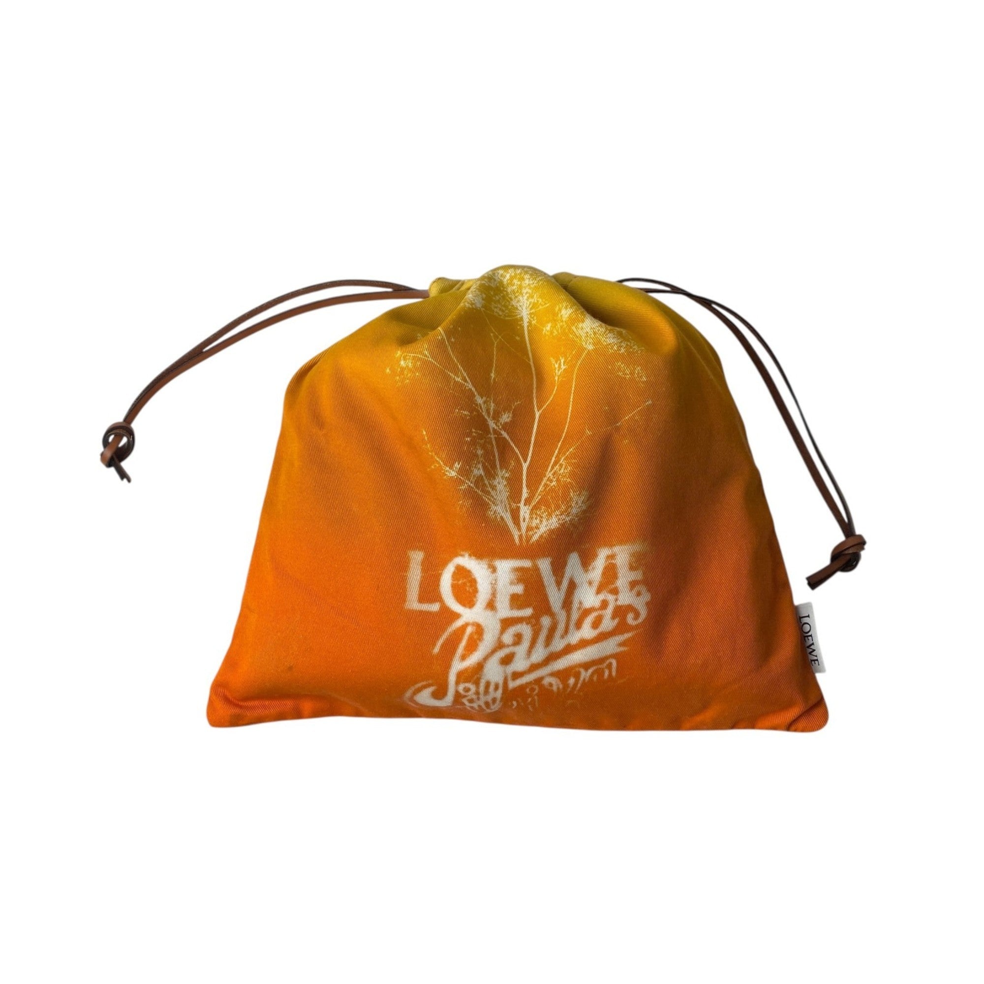 Loewe Orange Yellow Cotton Leather Pouch (Pre-Owned)