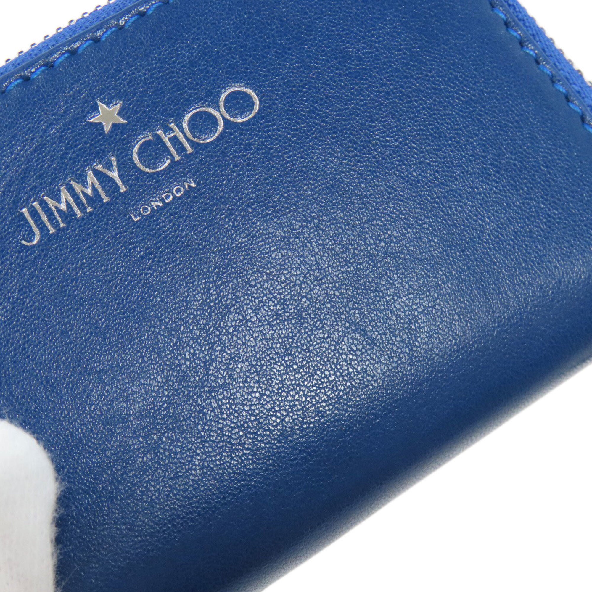 Jimmy Choo Blue Leather Coin Purse/Coin Case (Pre-Owned)